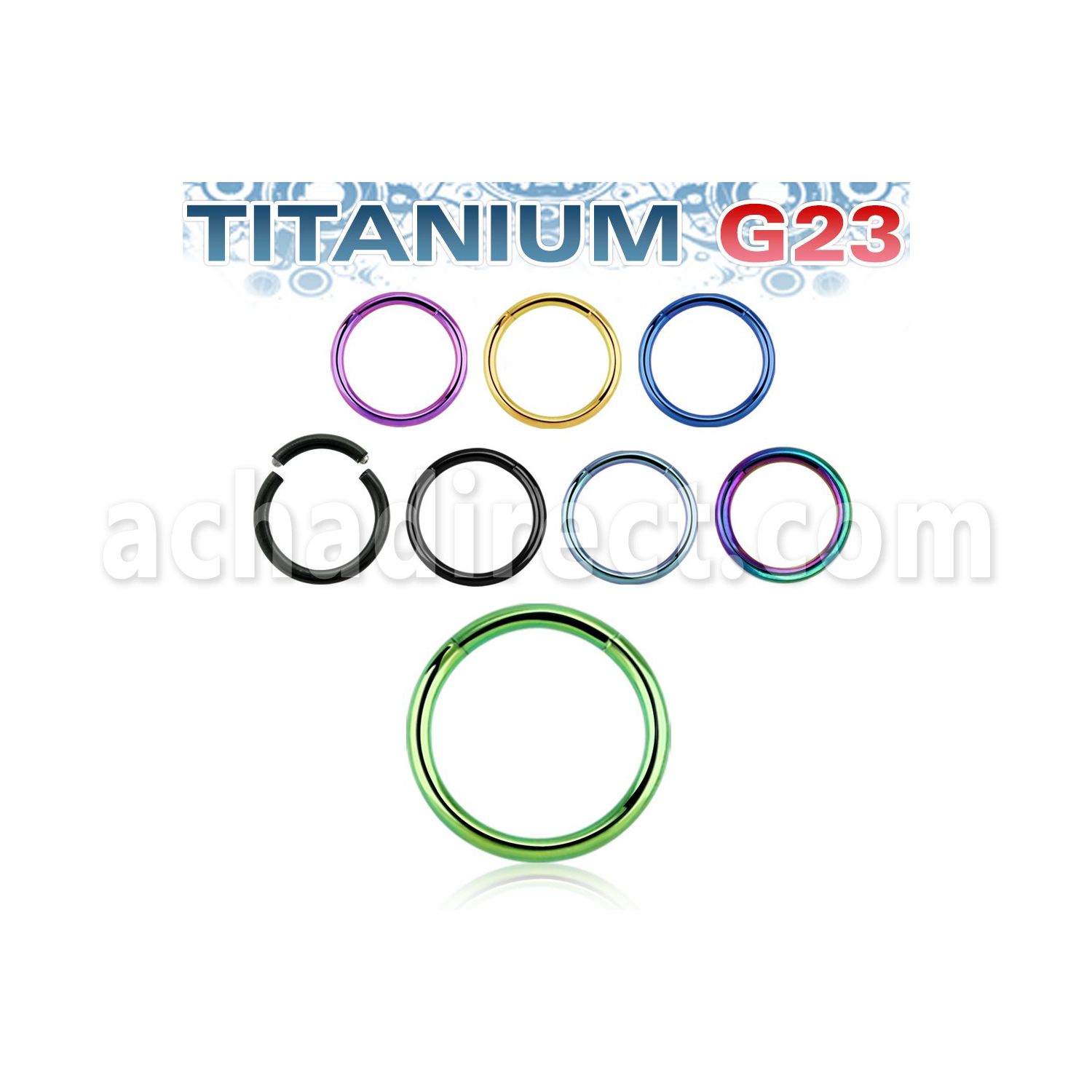 utsg16 aro segmento titanio g23 anodizado al por mayor