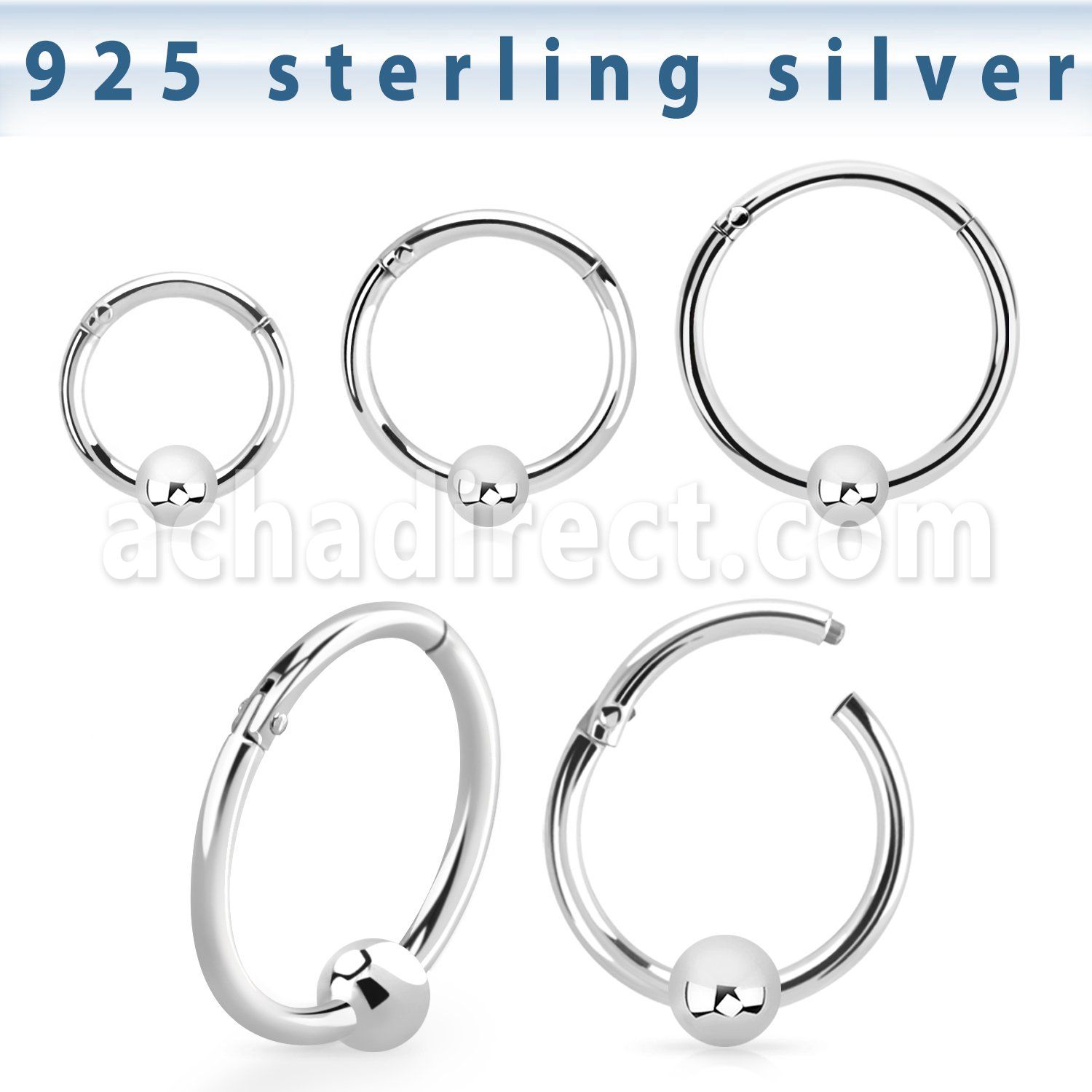 vsegh18b3 silver hinged segment ring 18g ball middle