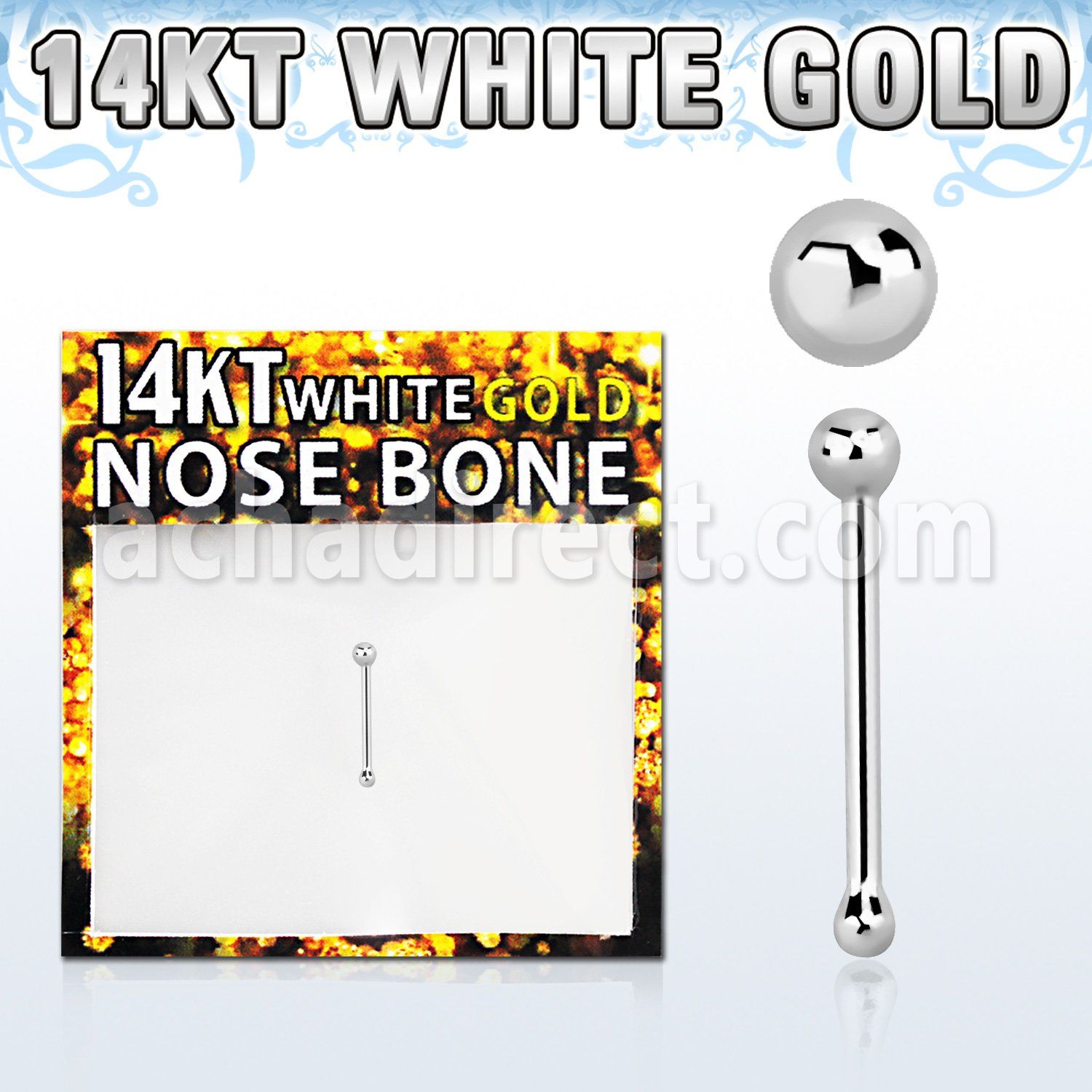 wnbb1 piercing nariz hueso oro blanco 14 kts 0 6mm bola oro blanco 1 5mm al por mayor
