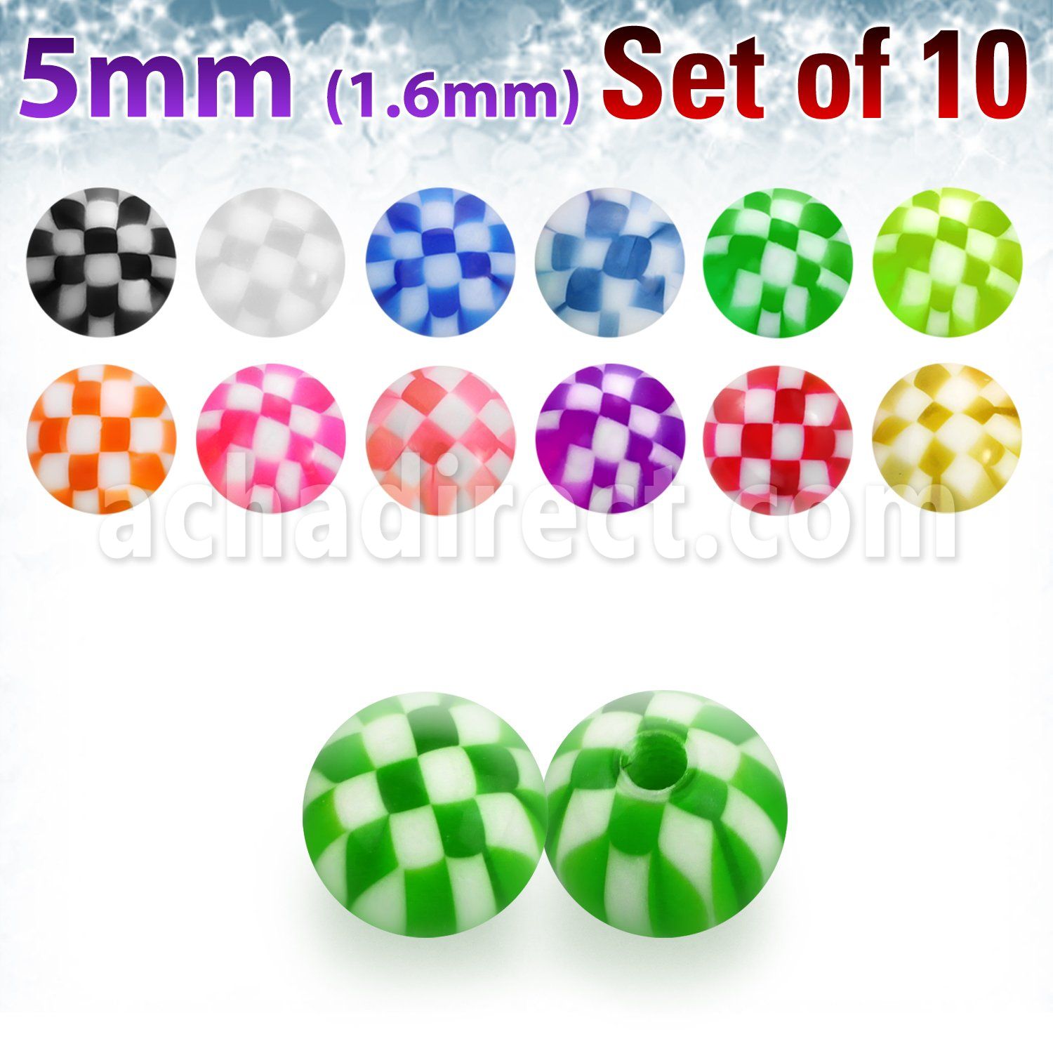 xckbal5 pack 10 bolas acrilicas cuadros 5mm rosca venta