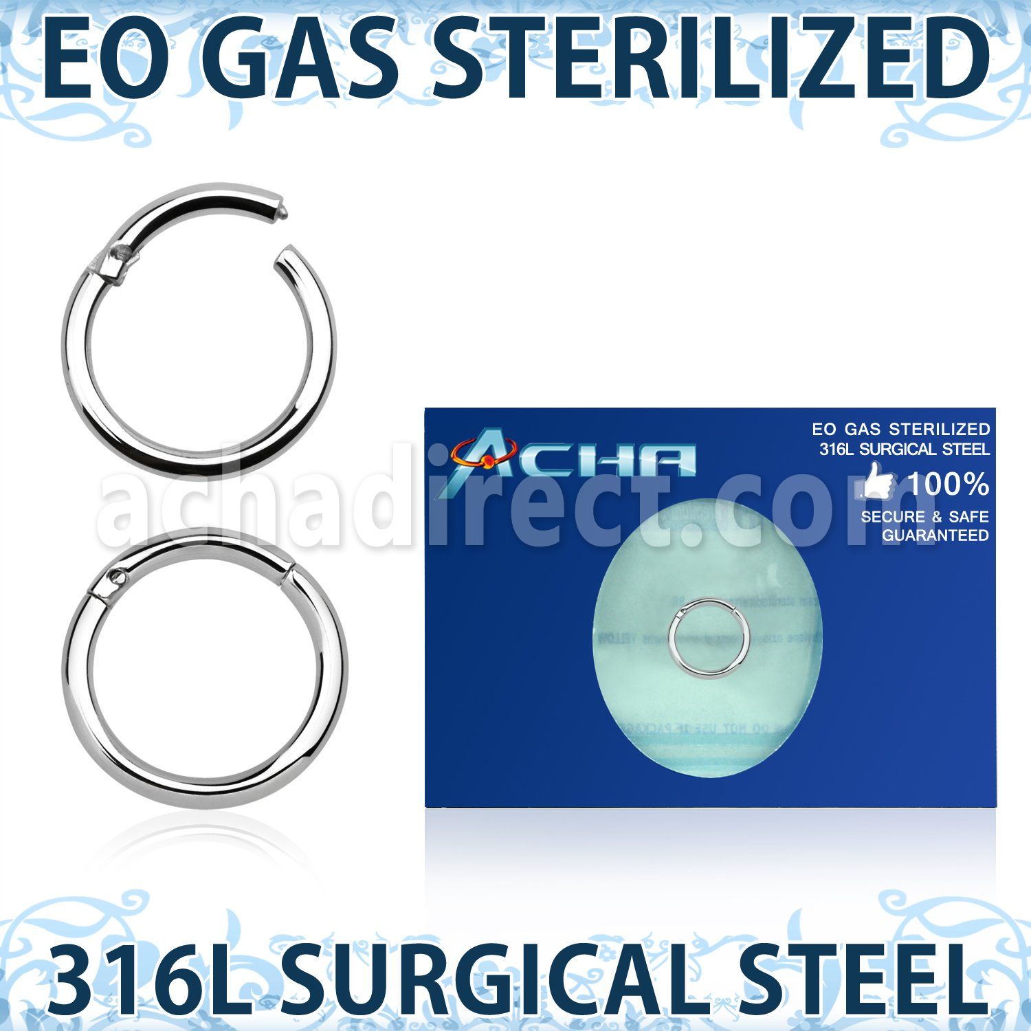 zsegh16 eo gas 316l steel hinged segment ring