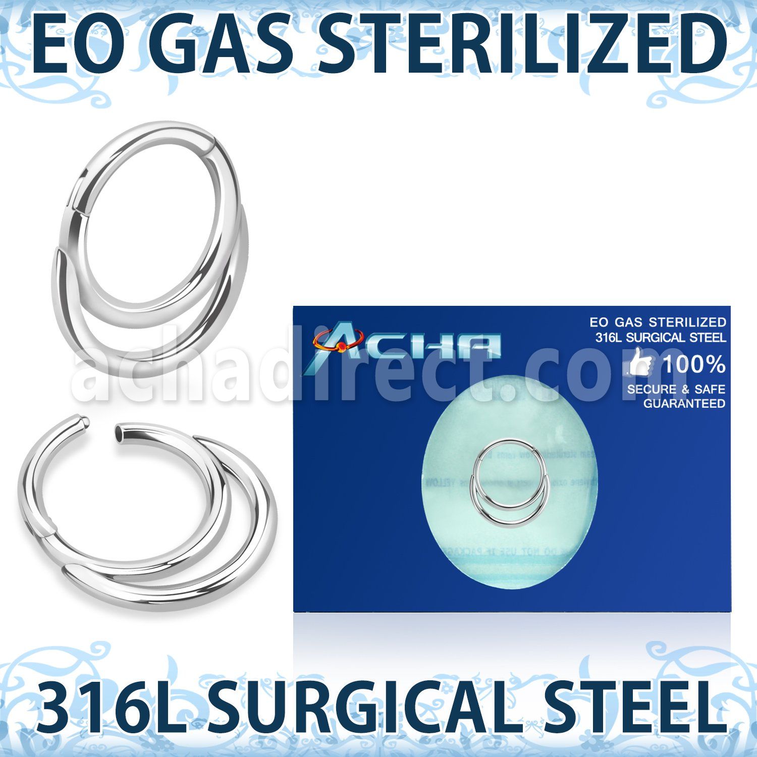 zsgsh8 sterilized steel hinged segment ring double rings