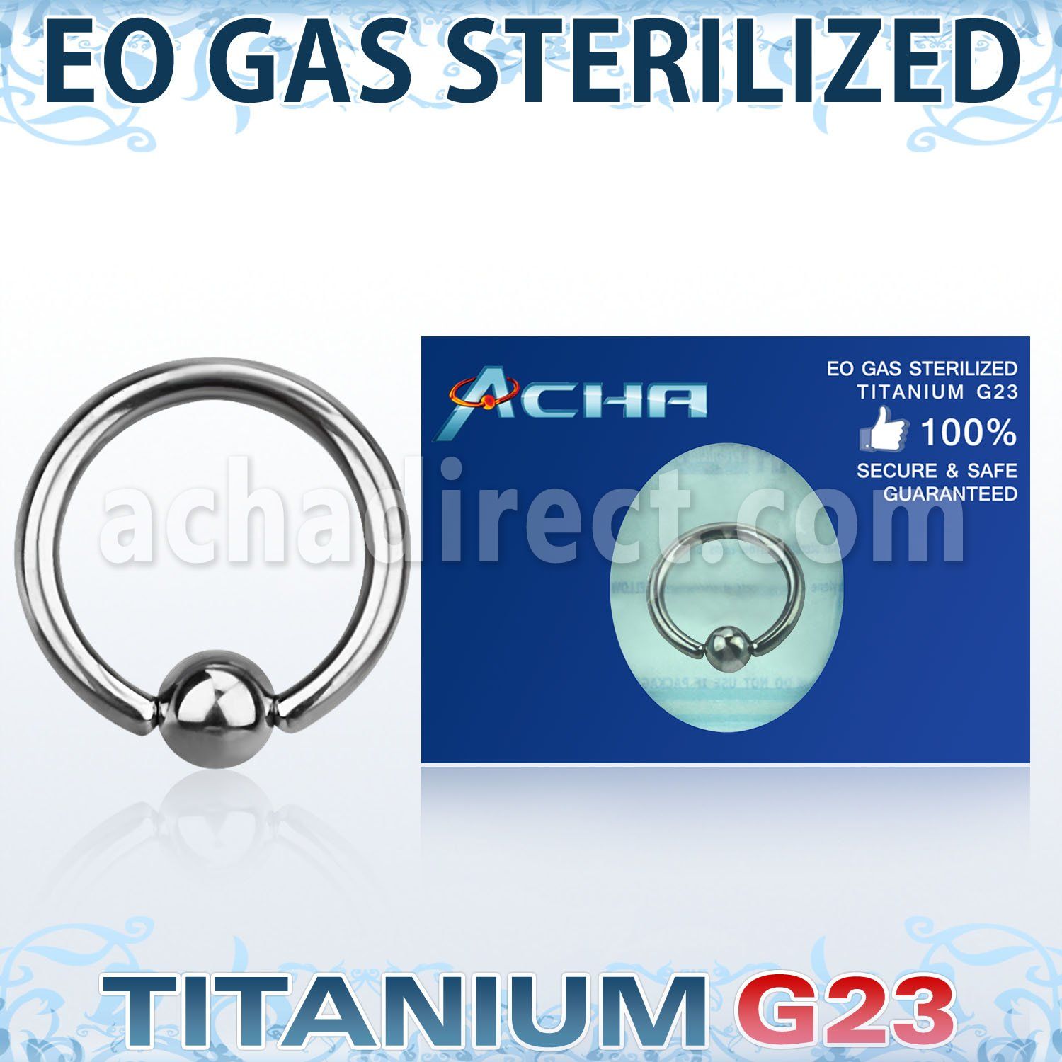 zubcr piercing esterilizado aro bola presion titanio g23 bola 4mm al por mayor