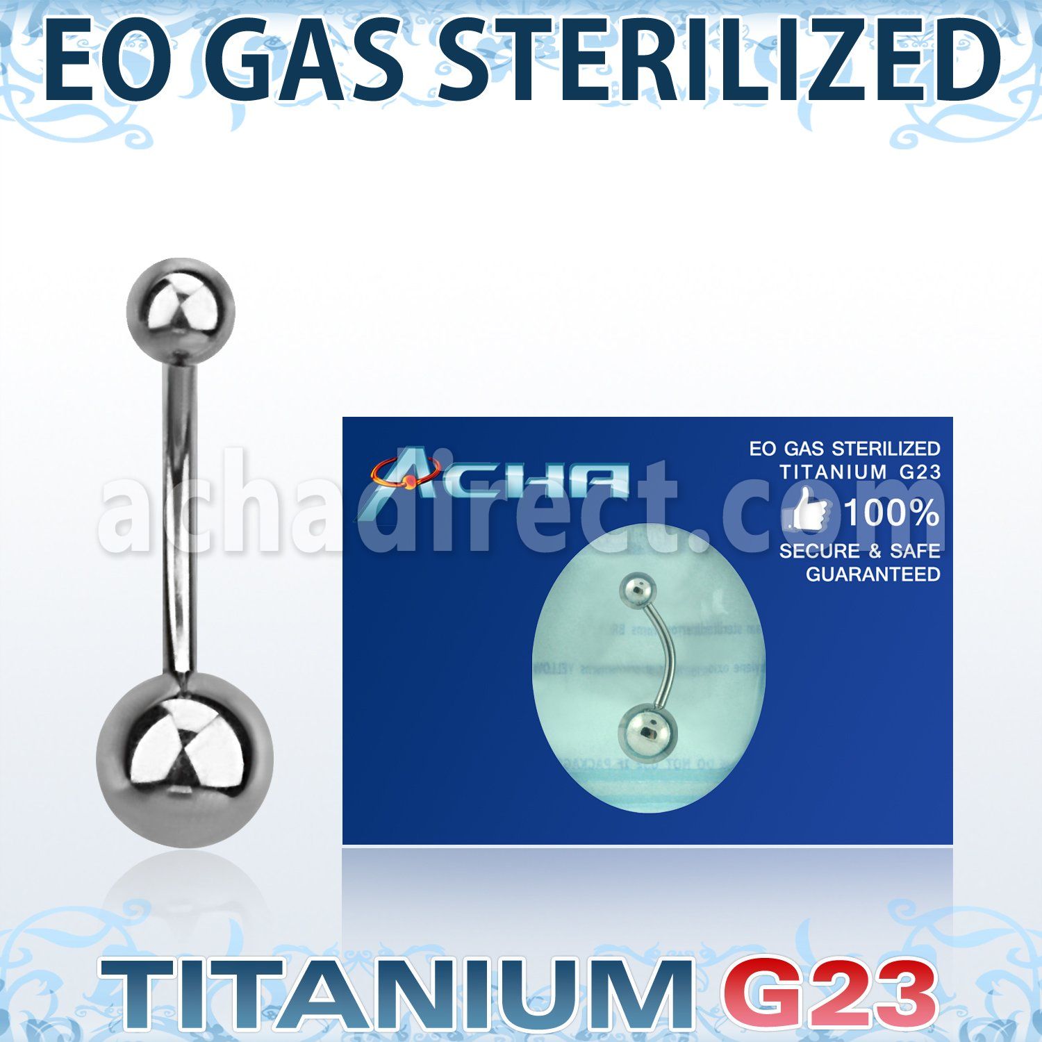 zubng piercing esterilizado piercing ombligo titanio g23 bolas titanio liso 5mm 8mm distribuidor mayorista