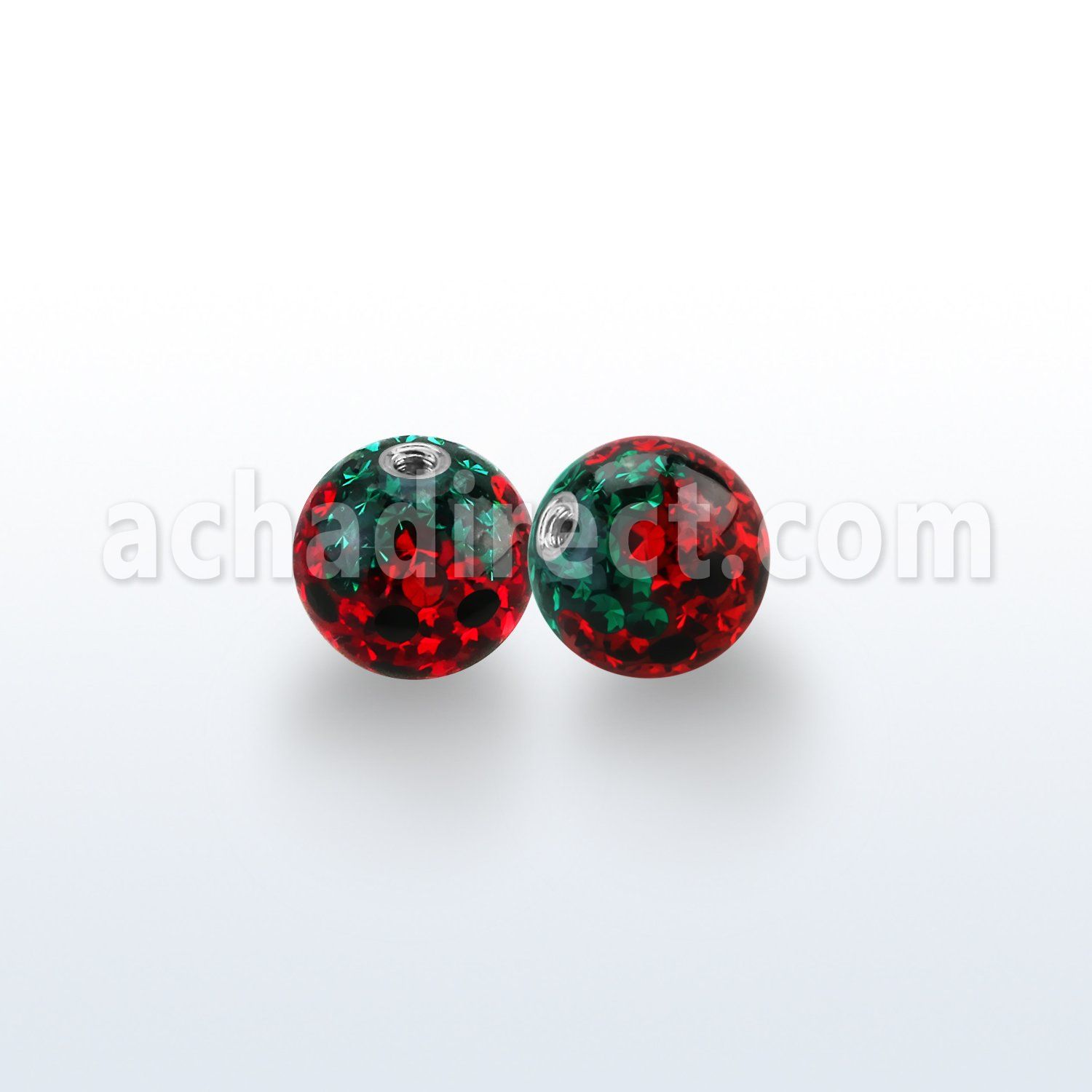 8mm ferido glued multi crystal ball in strawberry design