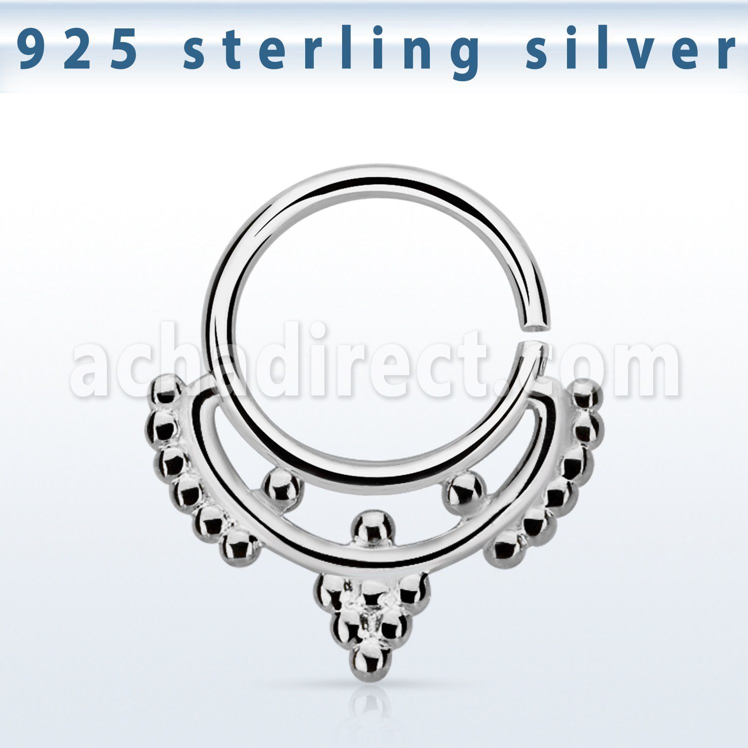agsepv4 925 silver septum ring in a minimalistic indian design
