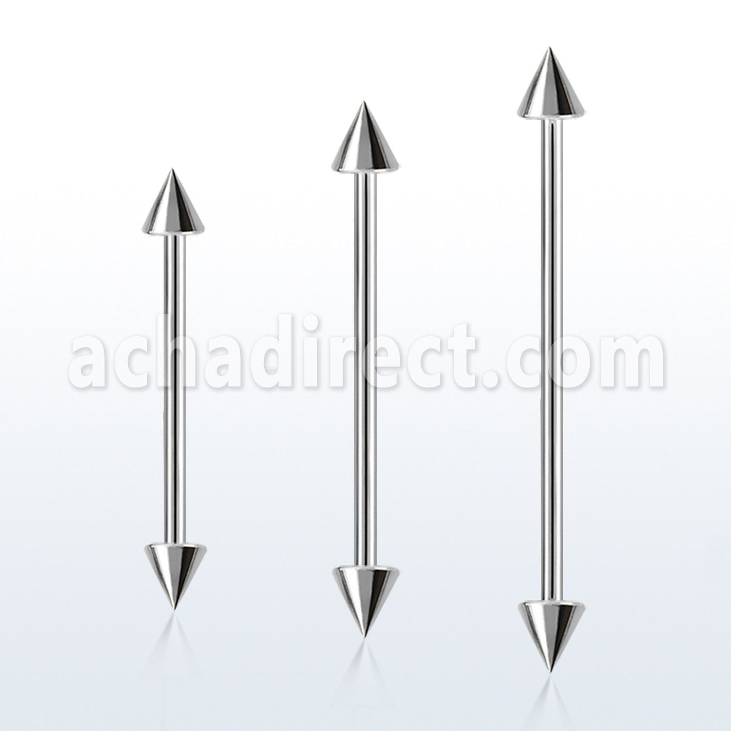 bbindcn 316l steel industrial barbell with a 5mm cone