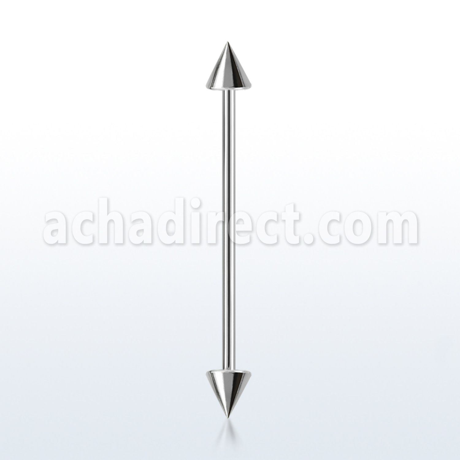 bbindcns 1 2mm 316l steel industrial barbell with 4mm cones