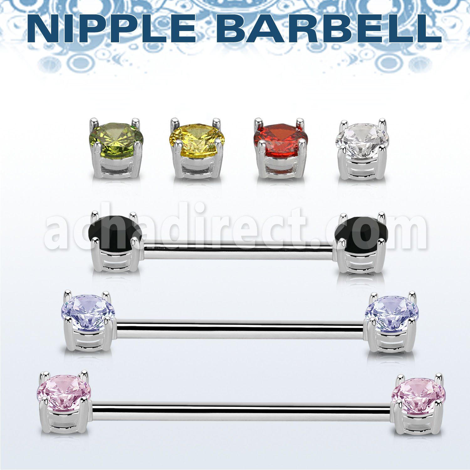bbnp2z steel nipple barbell w 5mm forward facing prong set czs
