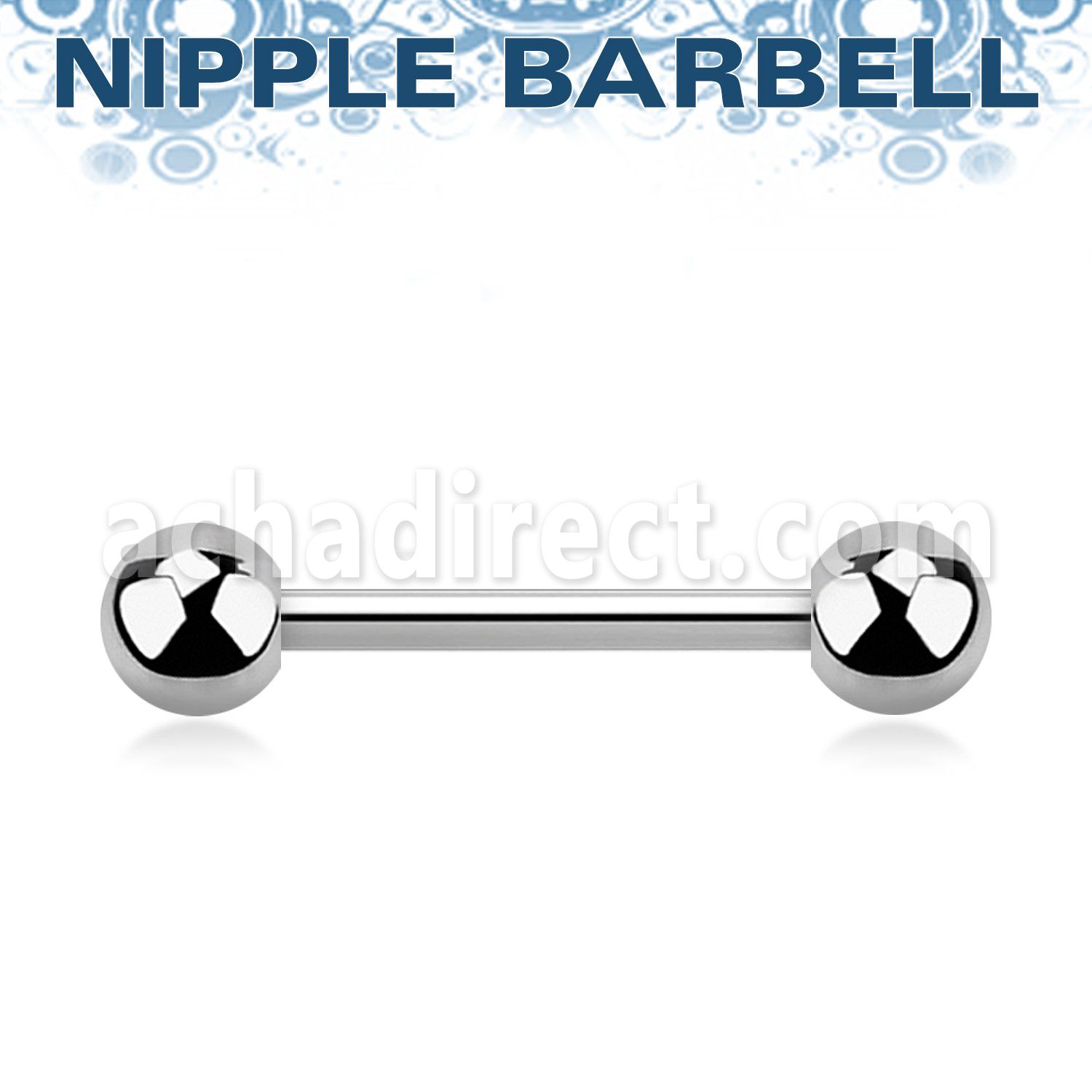 bbnpg 1 6mm 316l steel nipple barbell with two 5mm balls