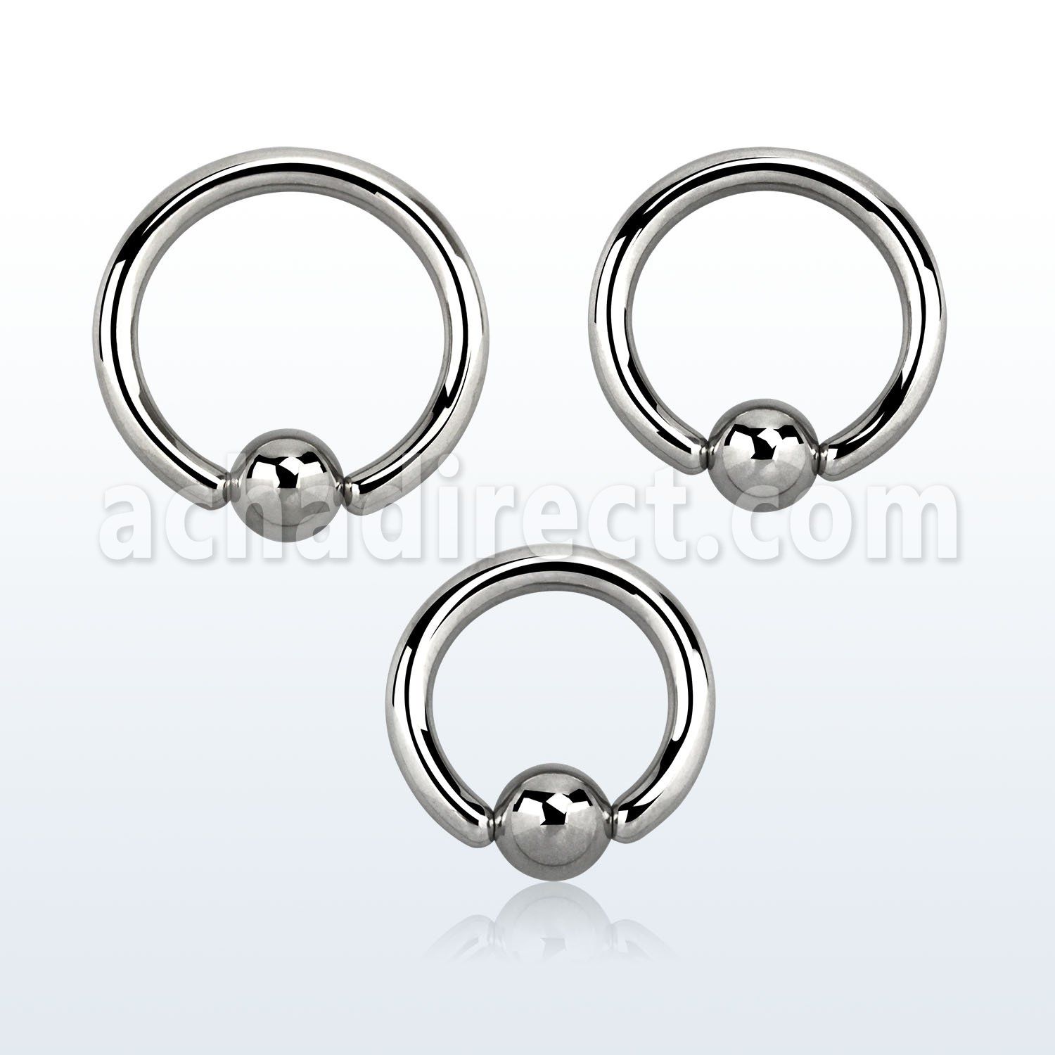 bcr10 316l steel 2 5mm ball closure ring with 6mm ball