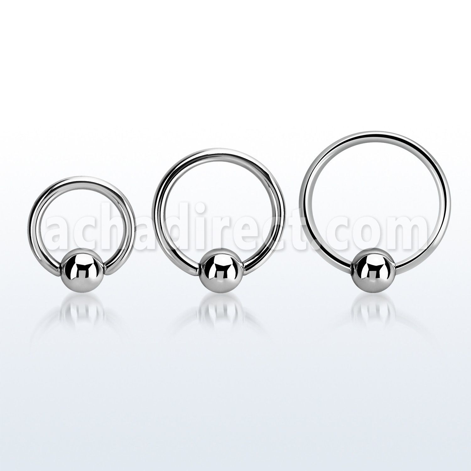 bcr16g 316l steel ball closure ring, 16g (1.2mm) w a 4mm ball