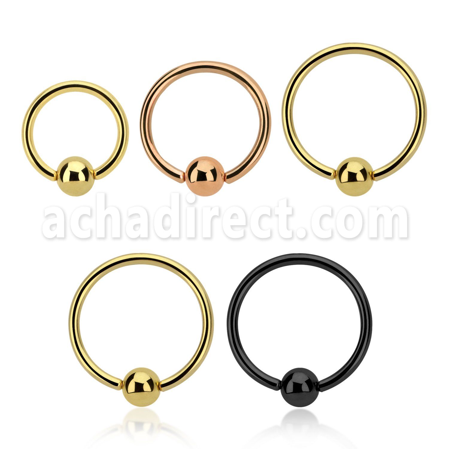 bcrteg pvd 316l steel ball closure ring with 4mm ball