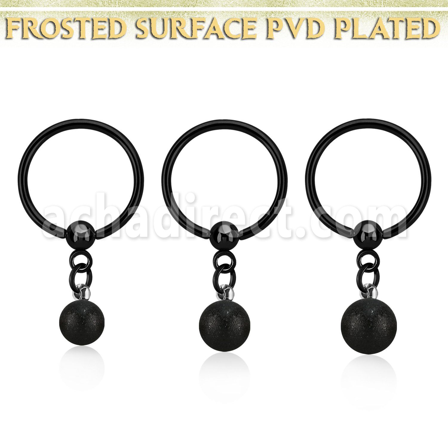 bcrtsfo black steel bcr 1.2mm w black frosted steel ball