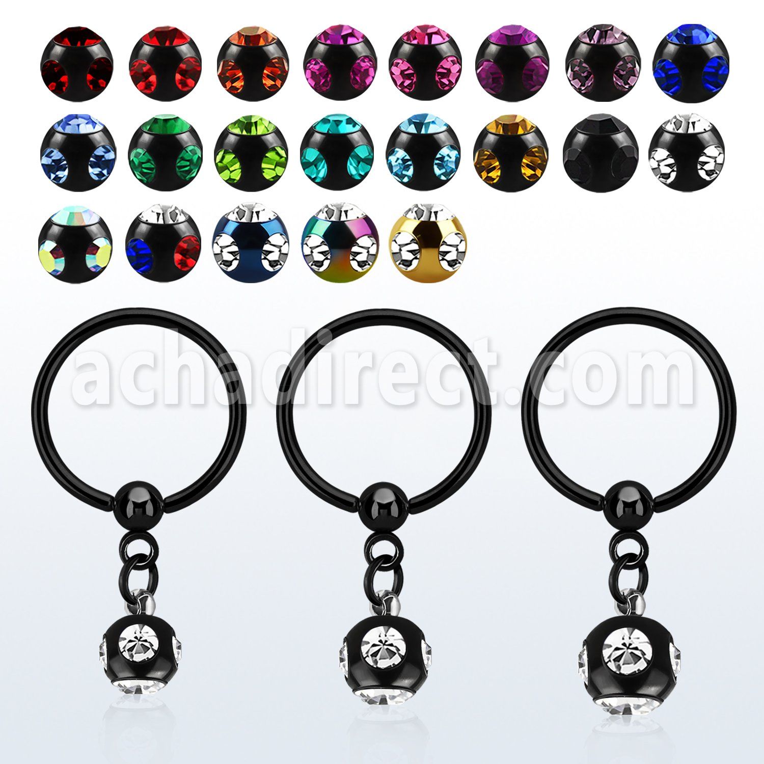 bcrtsmj black steel bcr 1.2mm w multi jewel ball