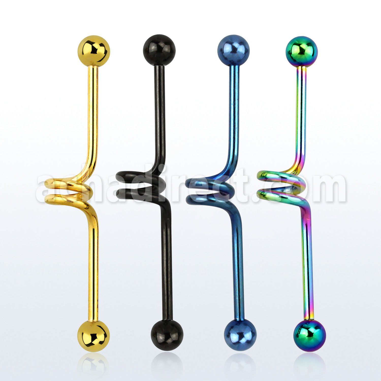 bdct14 anodized steel industrial twister barbell w 5mm ball