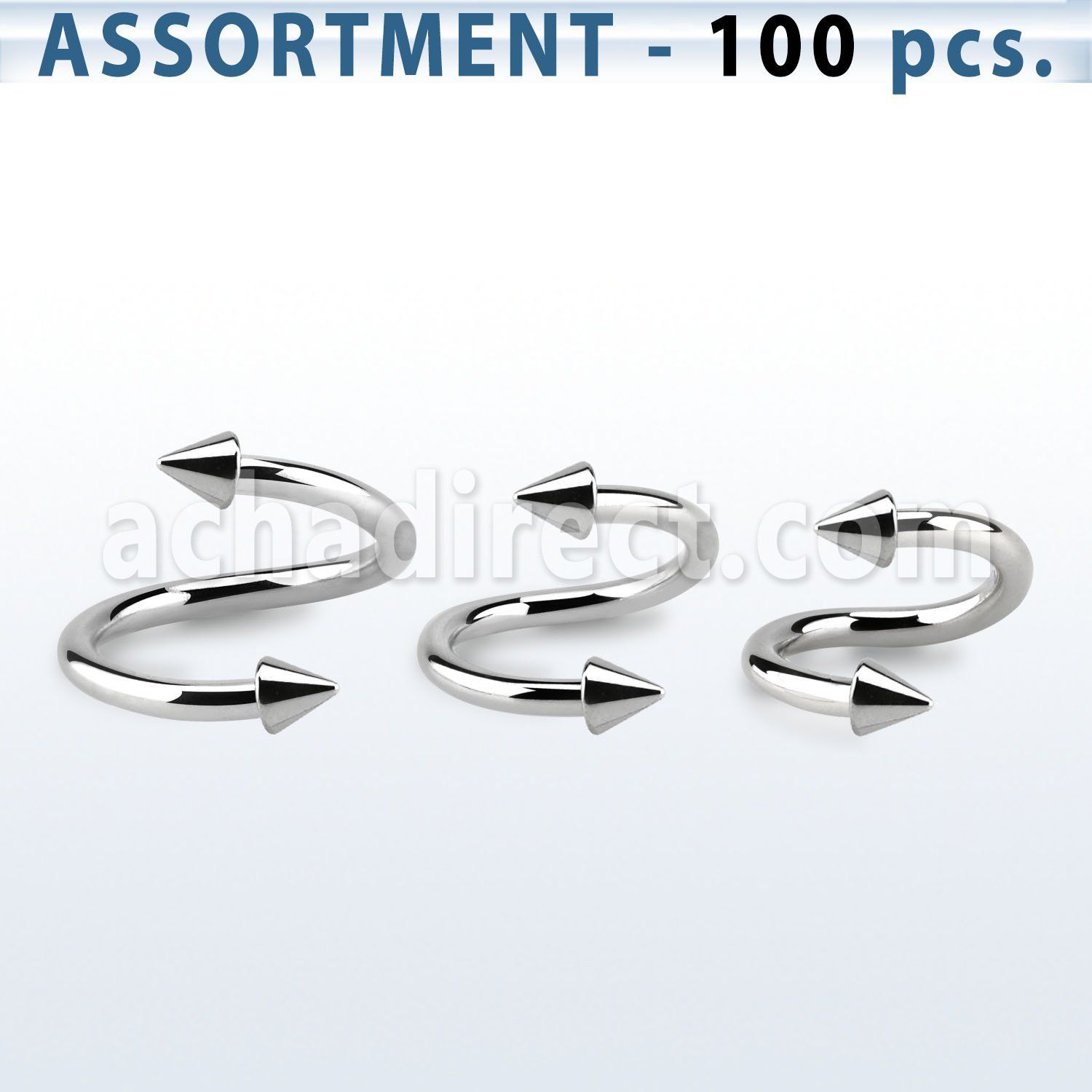 blk220b bulk of 1 2mm 316l steel spiral with 2 5mm cones