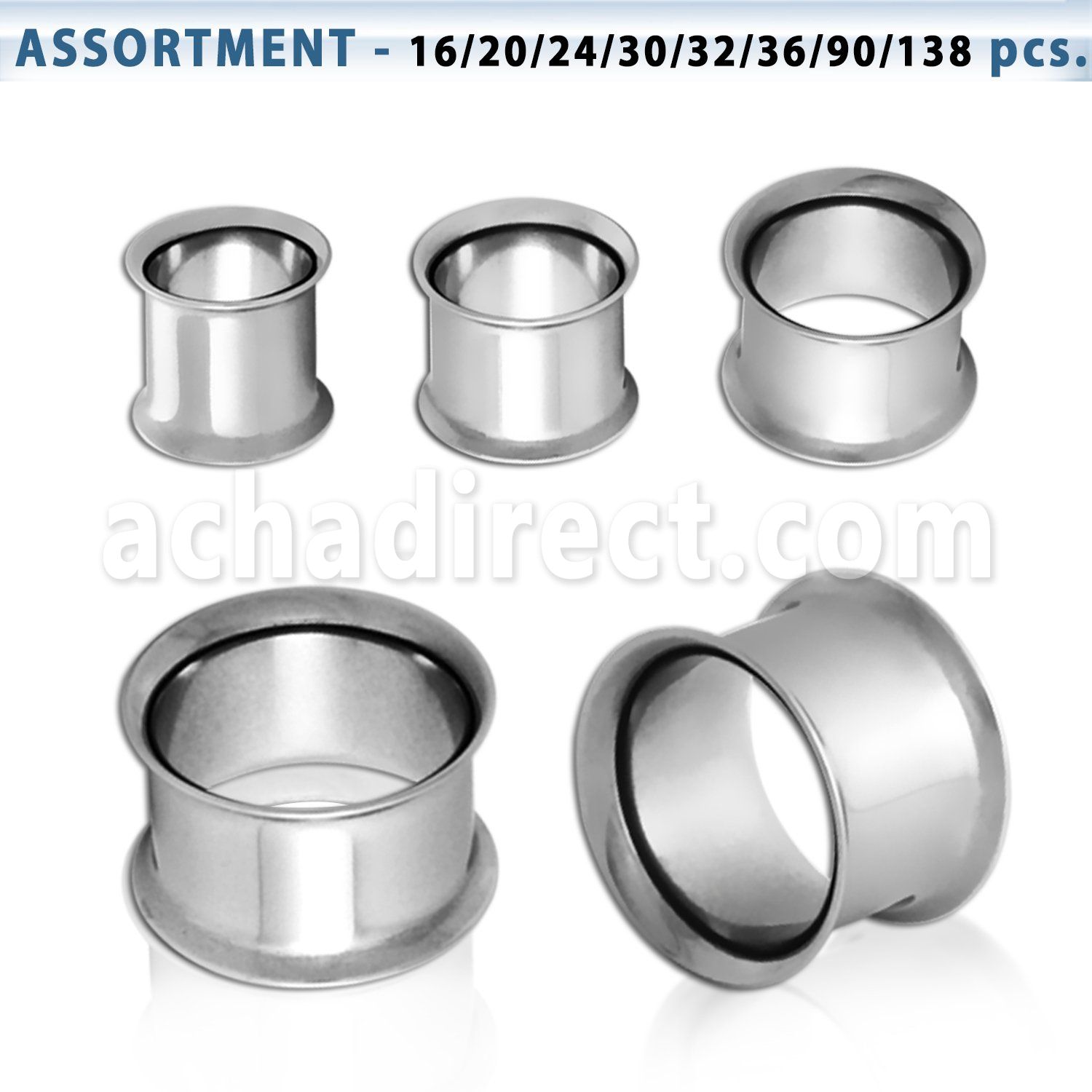 blk248 high polished 316l steel double flared flesh tunnel