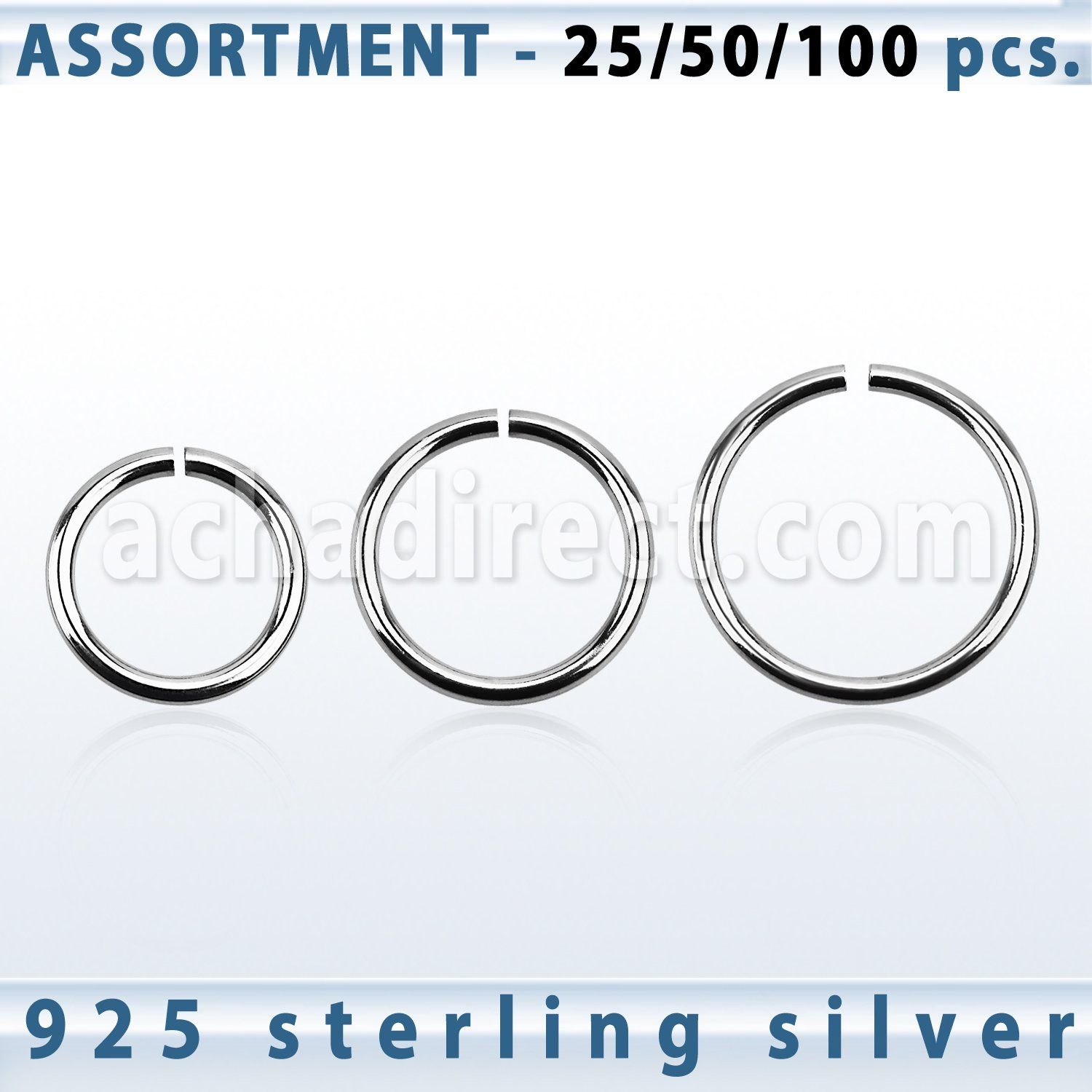 blk517 bulk of 100 pcs of 1 2mm sterling silver seamless ring