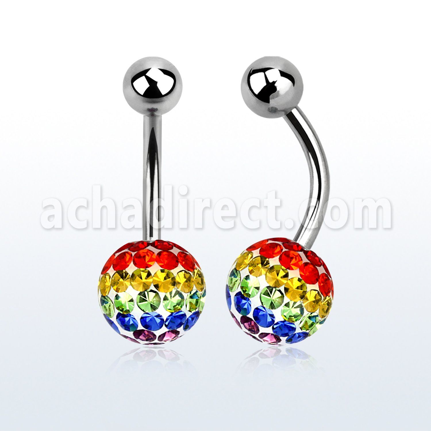 bnfr8g 316l steel belly banana w gay pride ferido resined ball