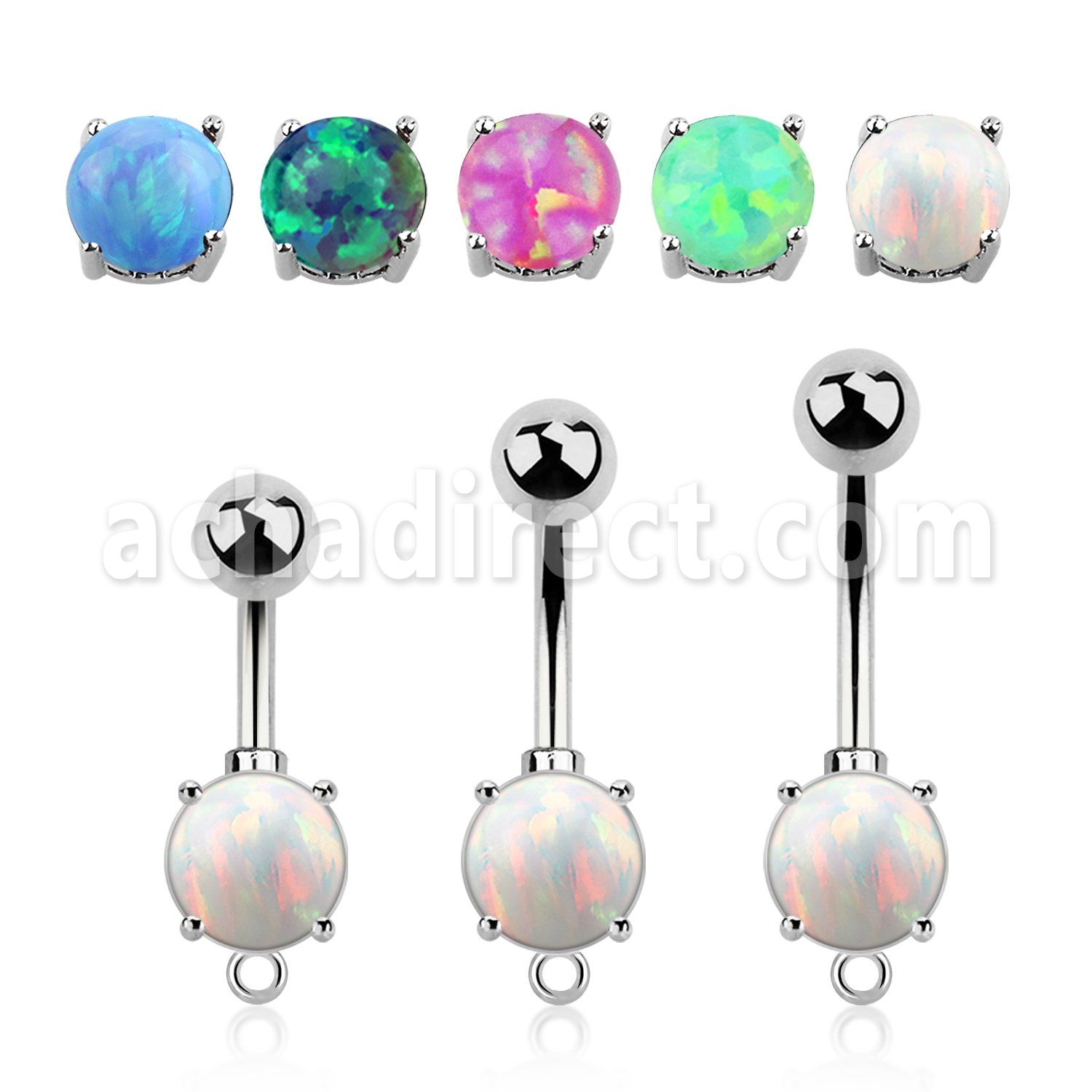 bnrdoh 316l steel belly banana opal