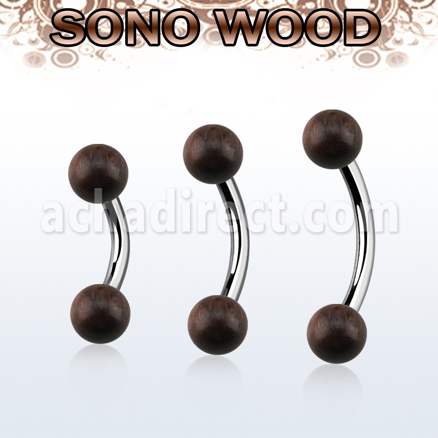 bnsn5 organic belly banana w steel post w 5mm sono wood balls