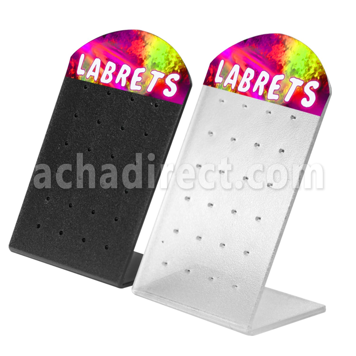 br10 empty display w 24 holes for labret 12 earring pairs