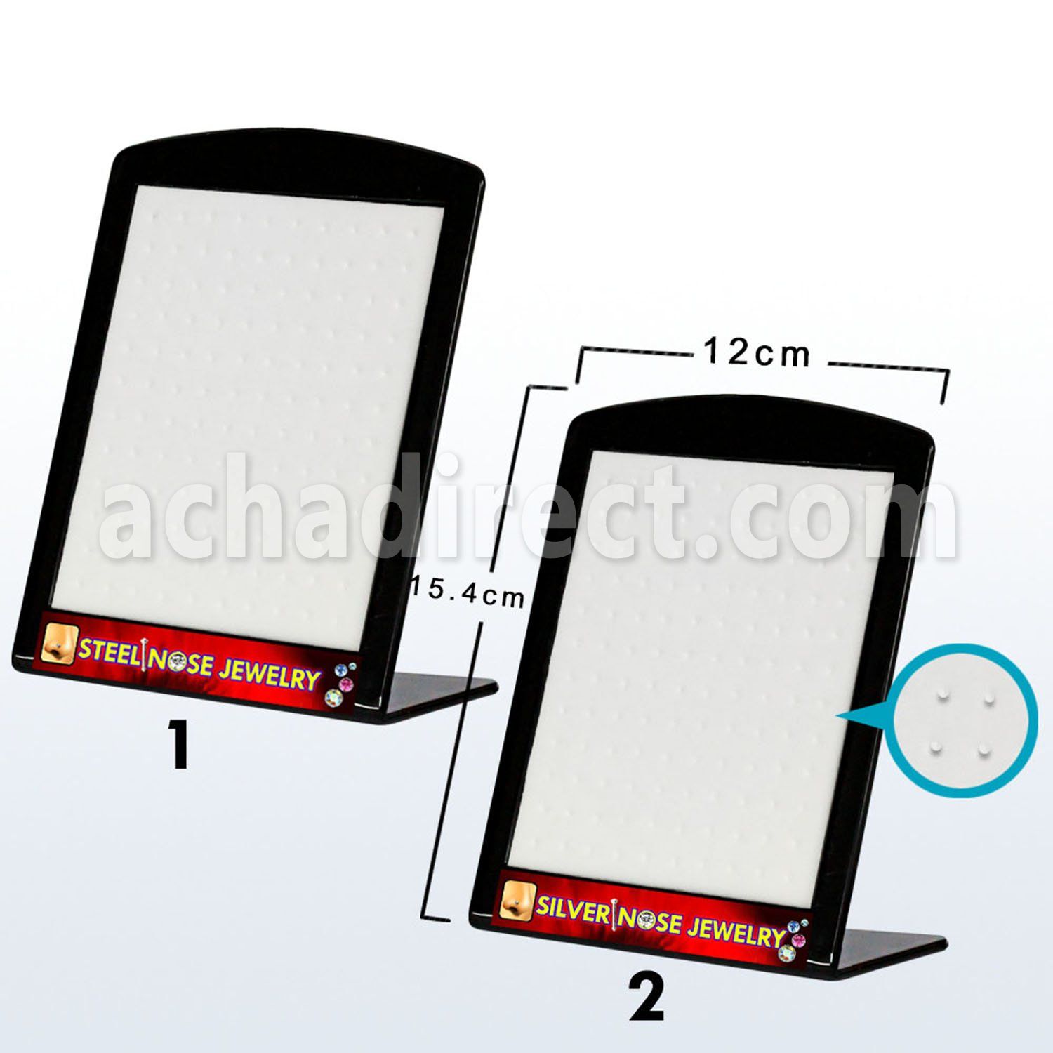 br16 empty display w white foam for 120 pcs of nose jewelry