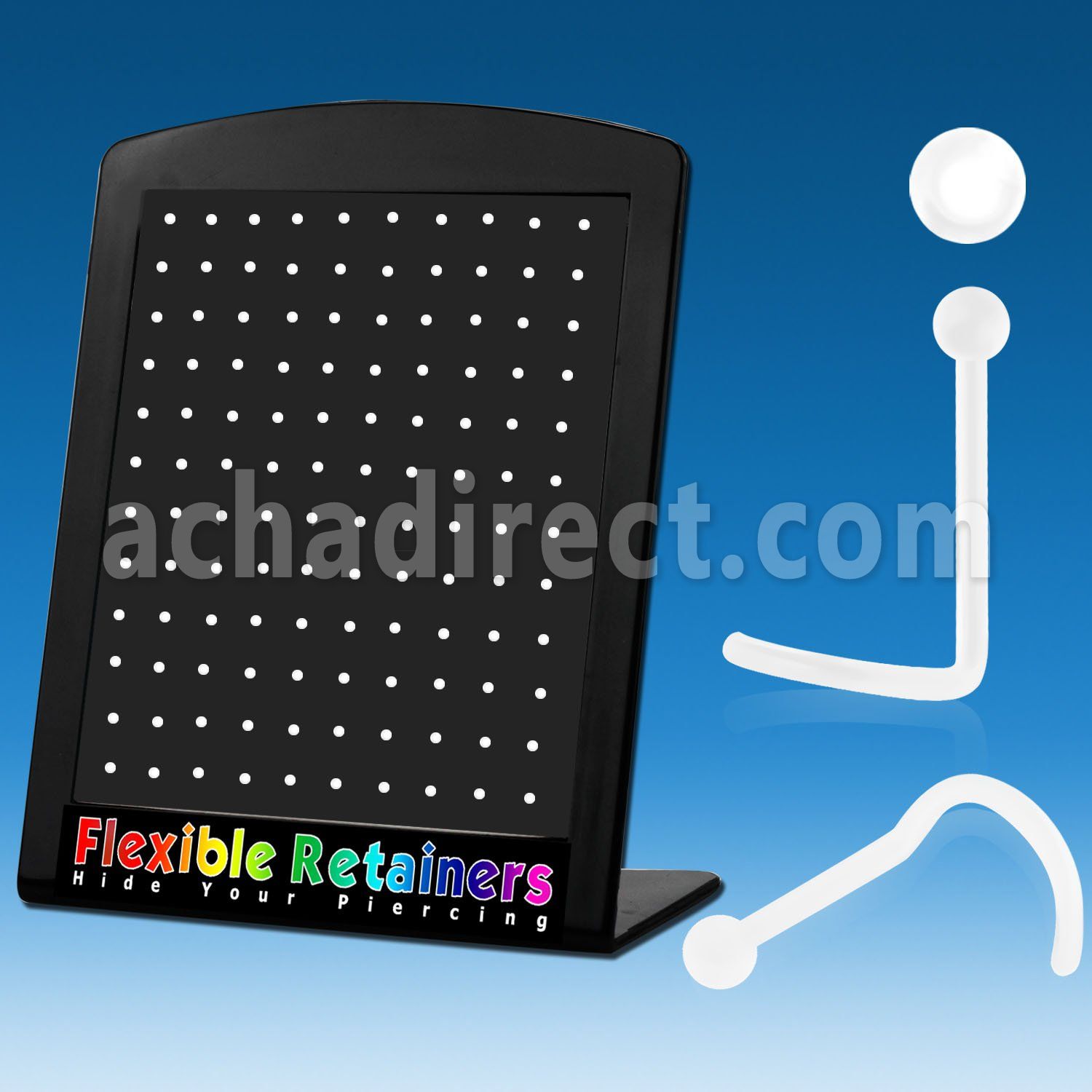 brnscrt display w bio flexible nose screw retainers w ball top