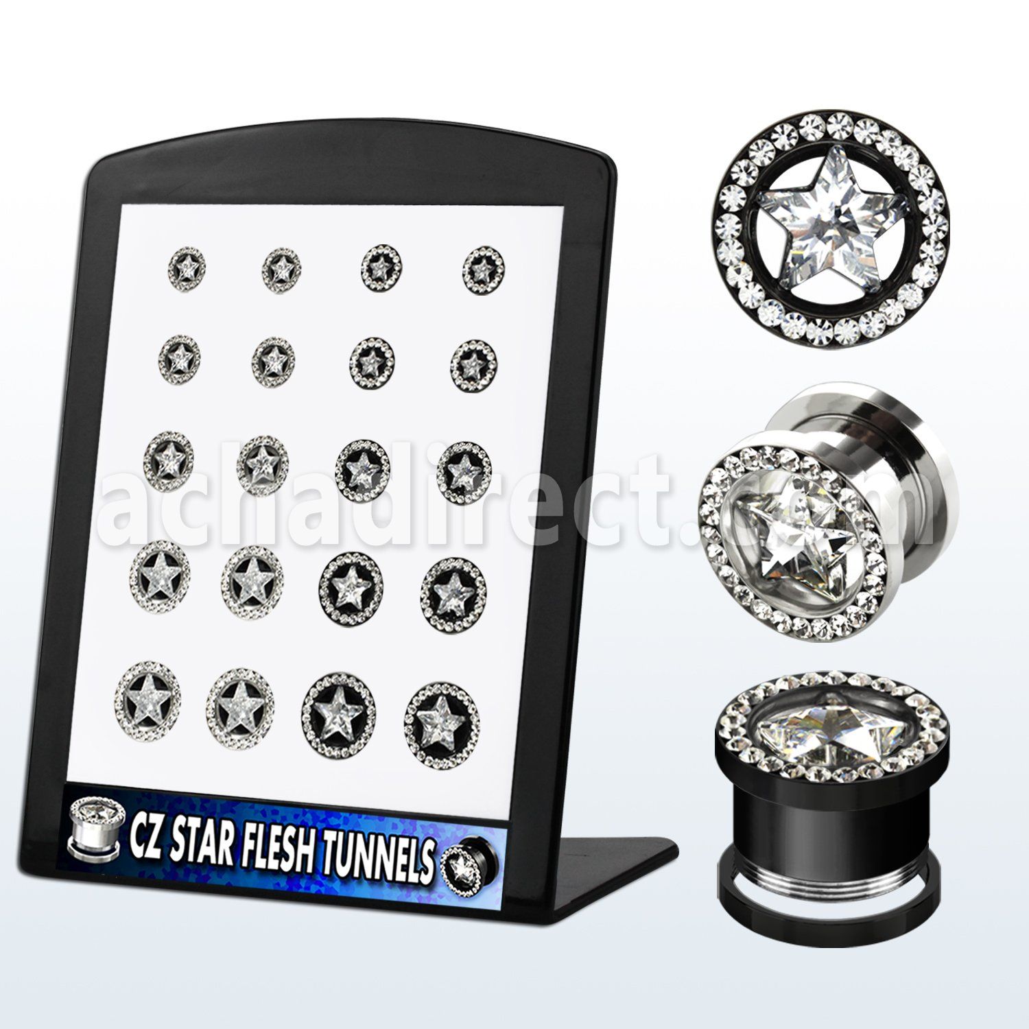 brpg92 board of anodized steel screwfit tunnel w cz star