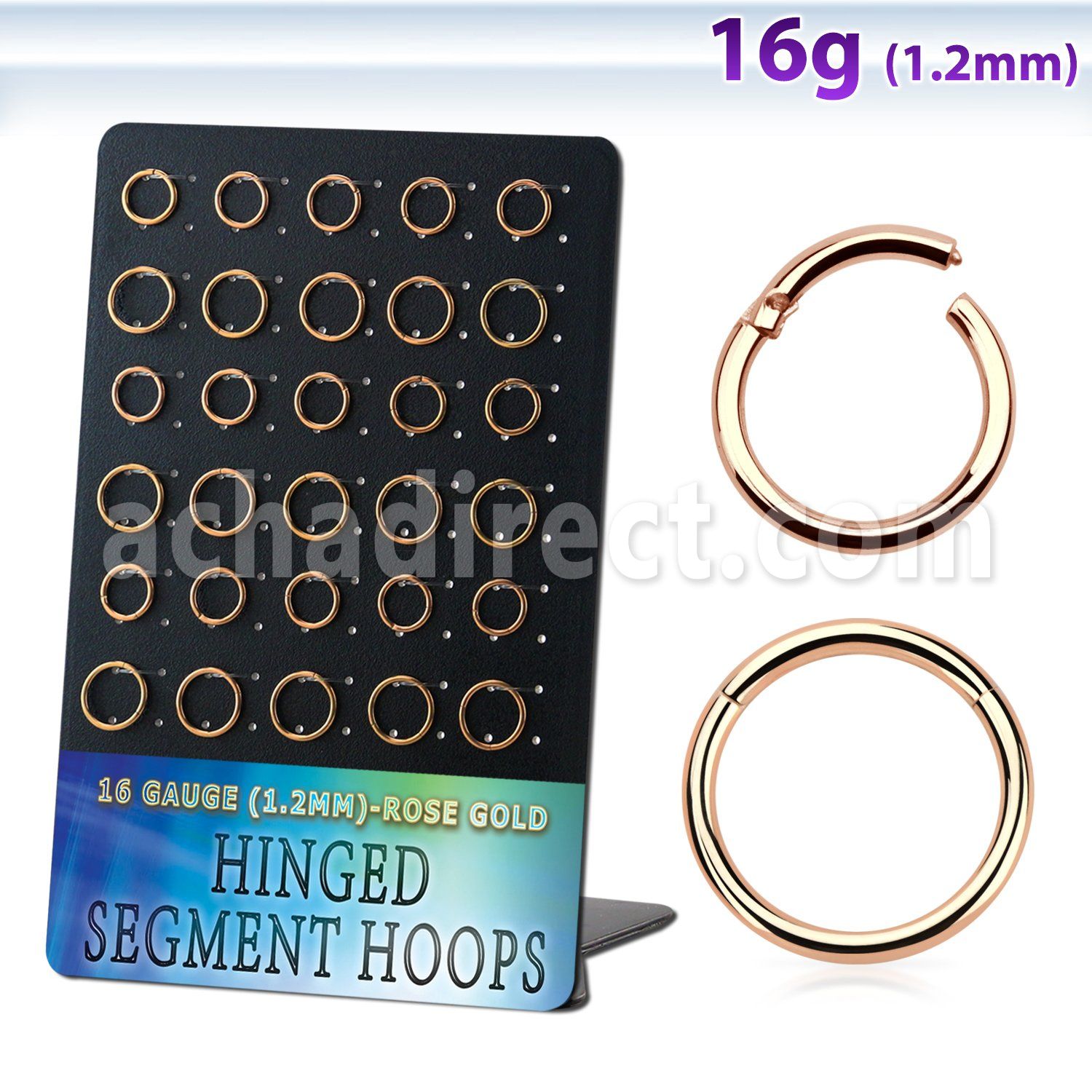 brsegh7 board rose gold steel hinged segment ring 