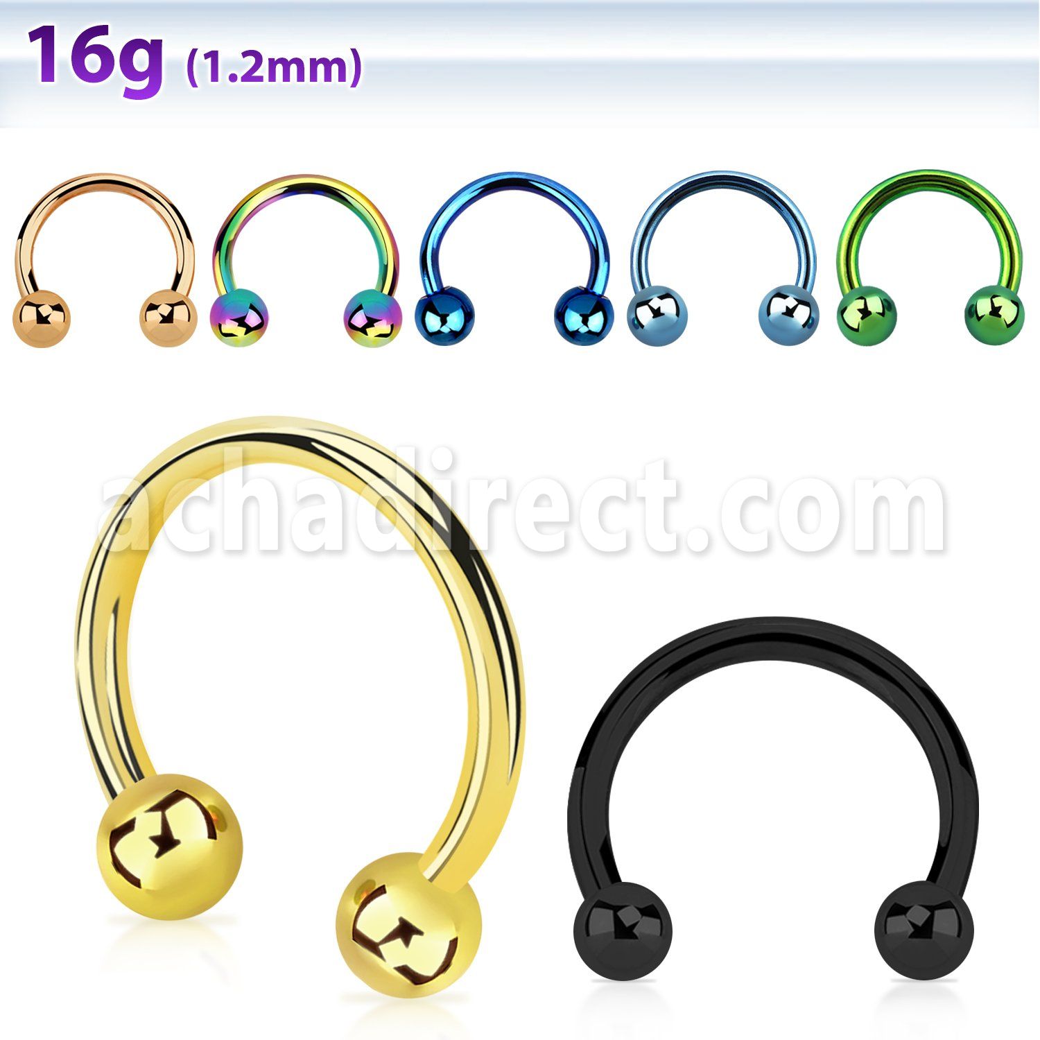 cbetb premium pvd plated 316l steel circular barbell