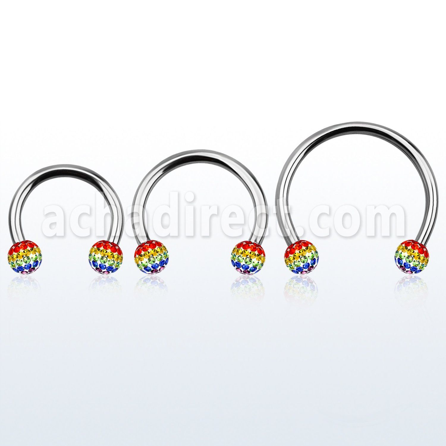 cbmfg5l xxl steel cbr 5mm multi crystals ball in gay pride color