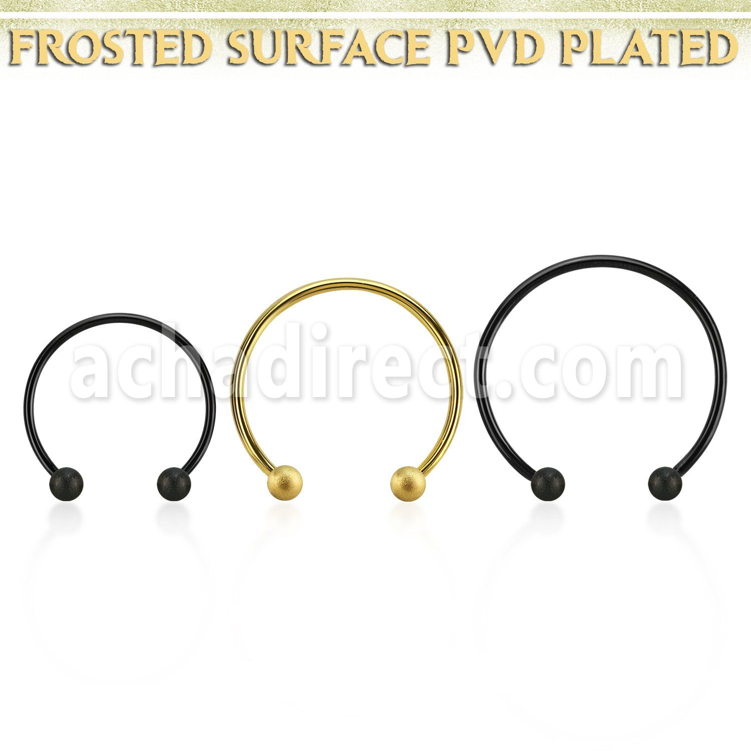 cbmtfo4l xxl anodized steel cbr, 14g w 4mm frosted steel balls