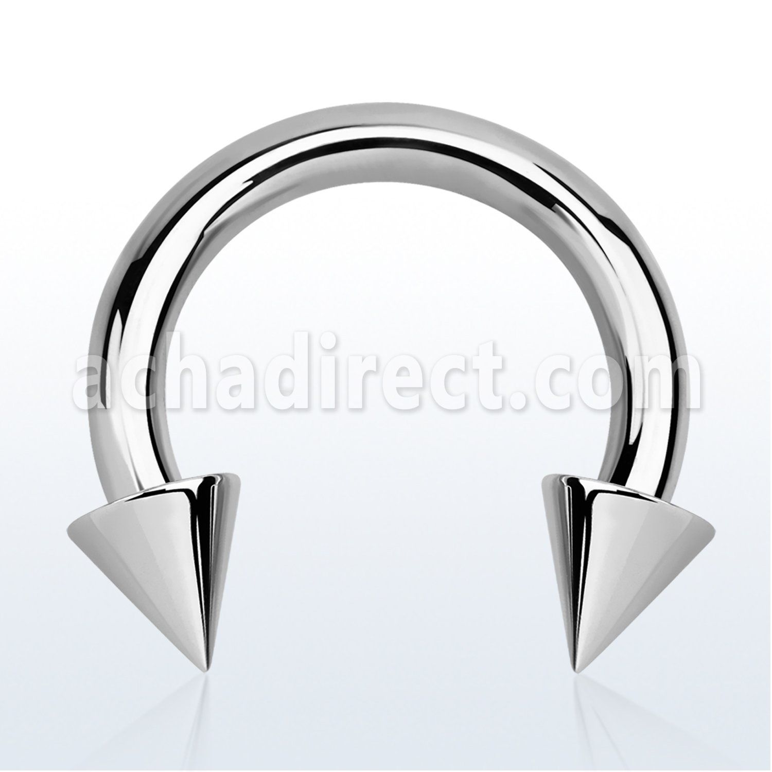 cbrcn10 316l steel 2 5mm circular barbell with internal 6mm cone