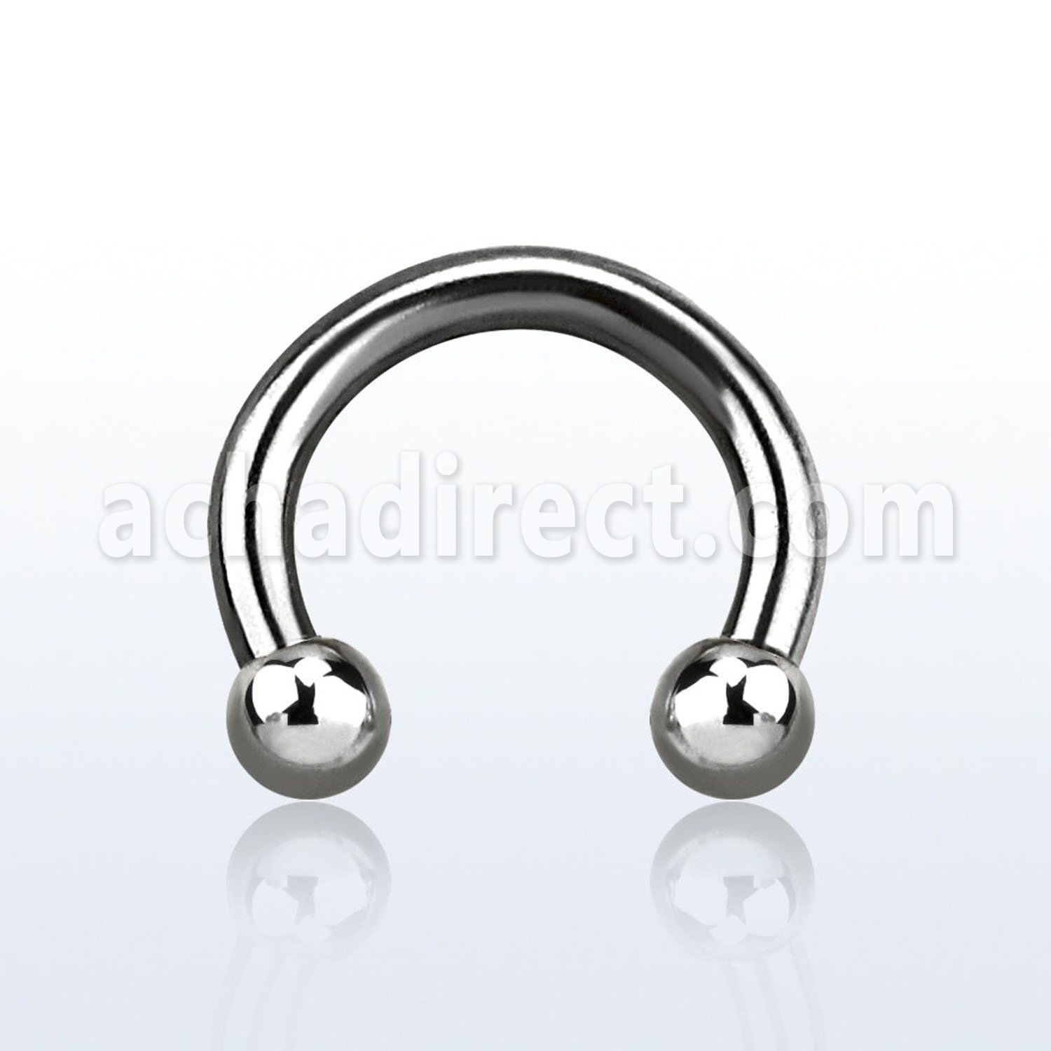 cbs 316l steel circular barbell with two 3mm balls