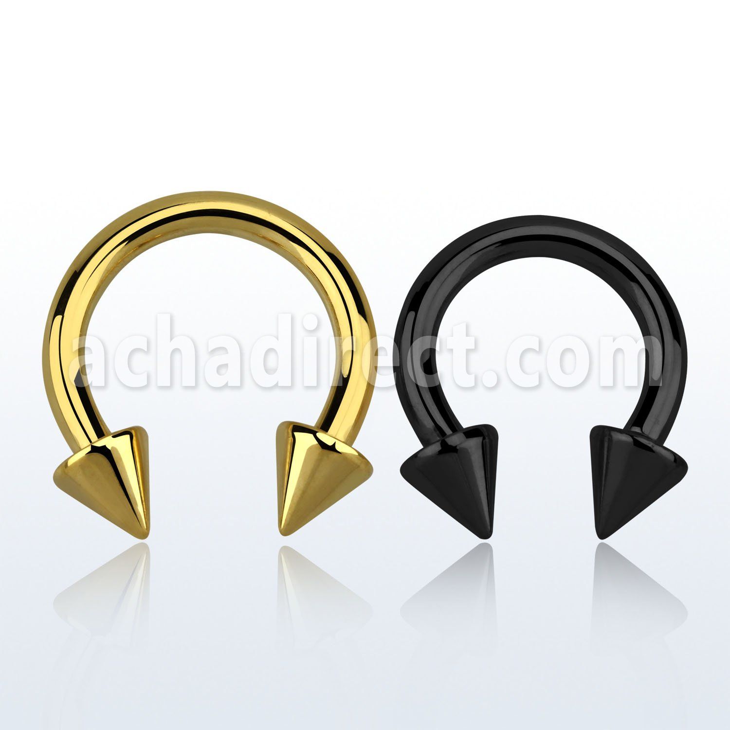 cbtcn10 pvd plated 316l 2 5mm circular barbell with 6mm cone