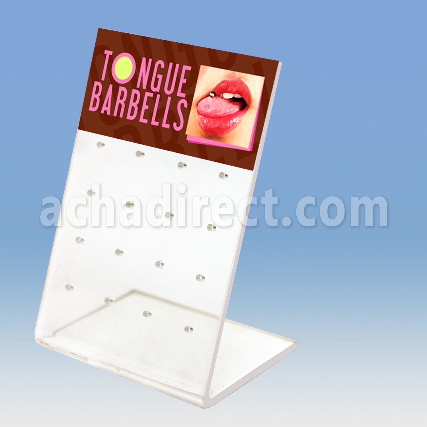 dac16 empty display with 16 holes for tongue piercing