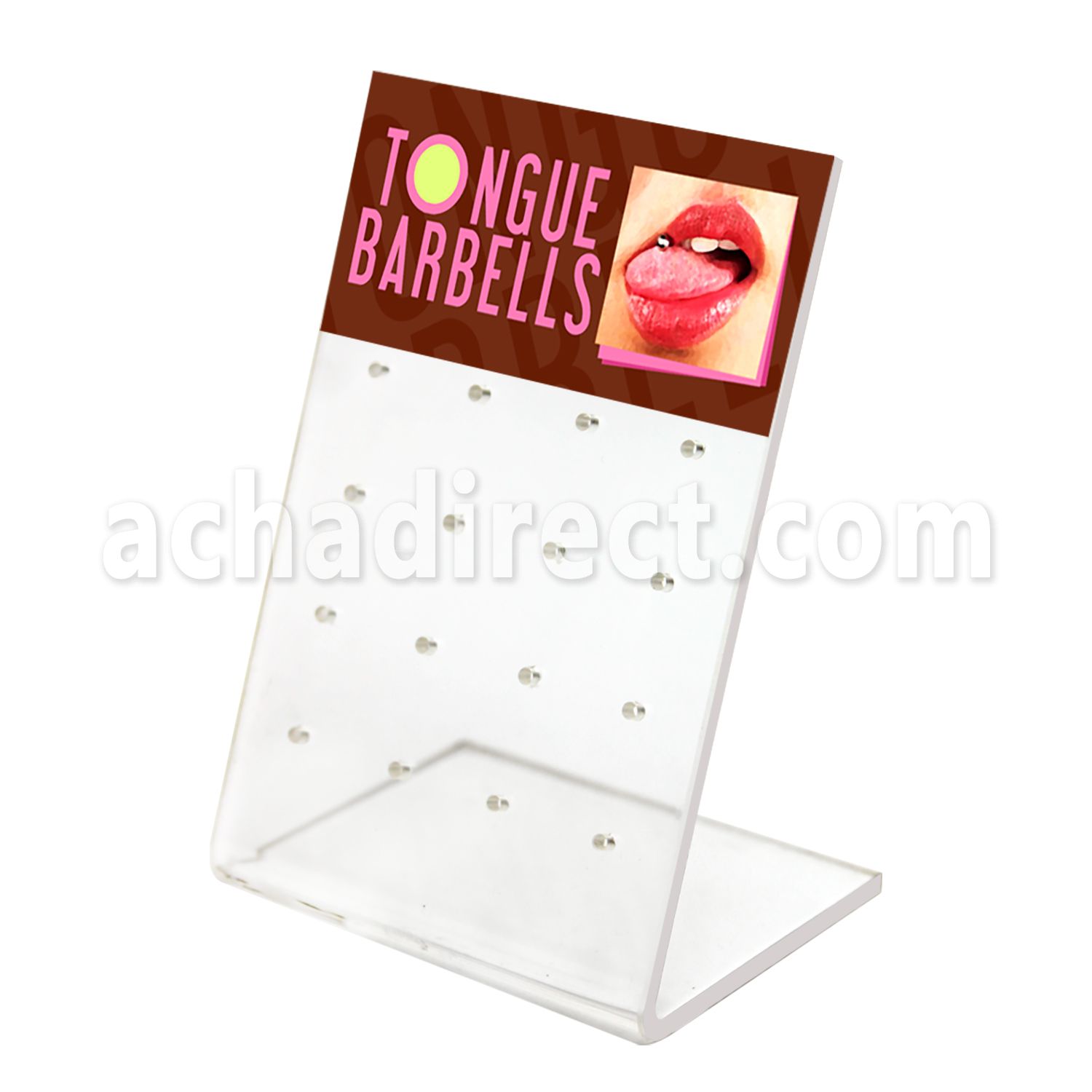 dac16 empty display with 16 holes for tongue piercing