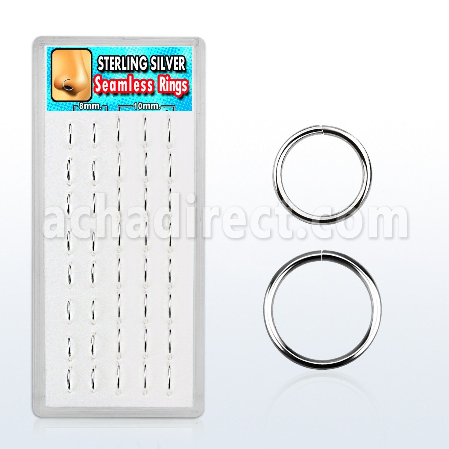 dnsm27 display of 925 silver seamless ring in assorted sizes