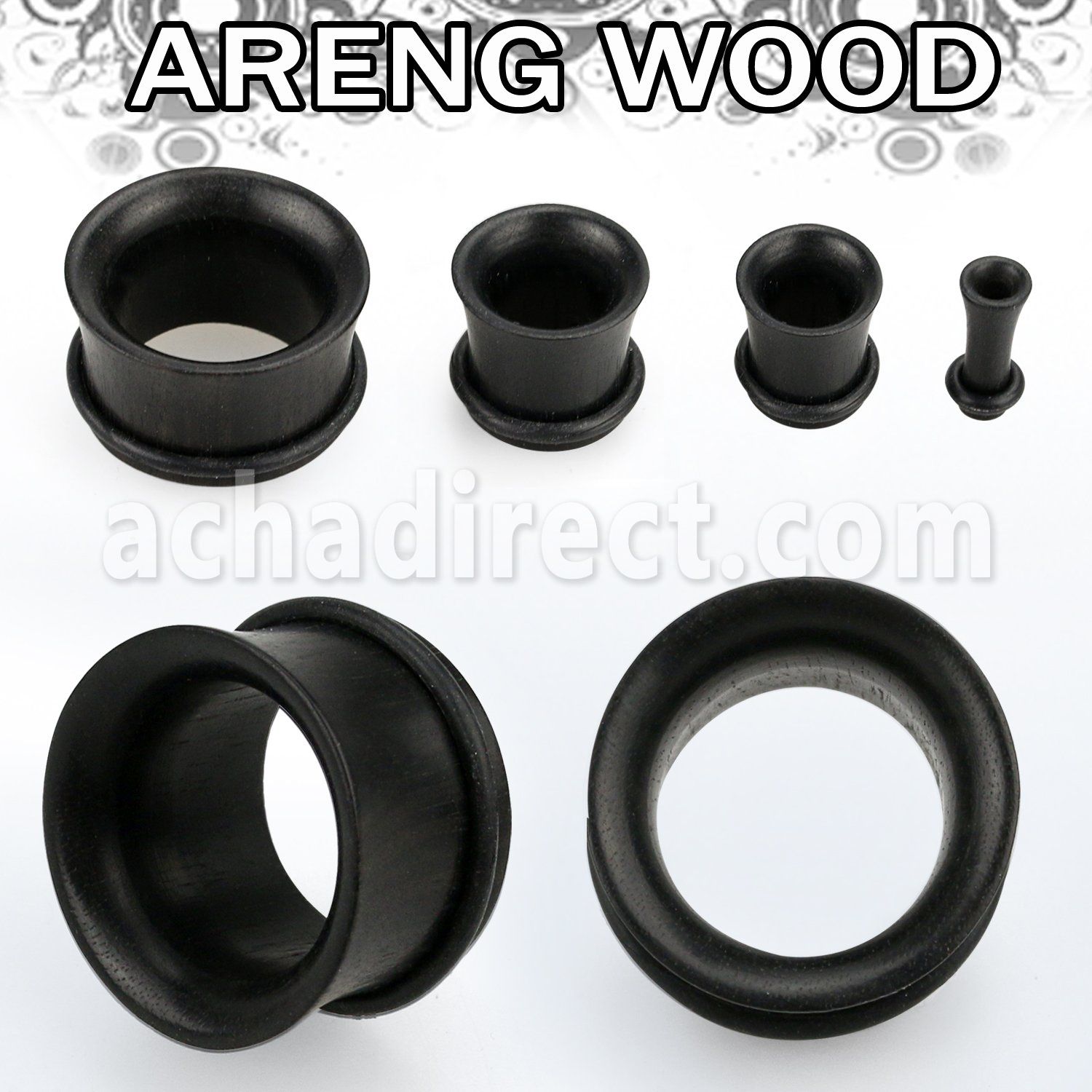 dparr areng wood single flare flesh tunnel with rubber o ring