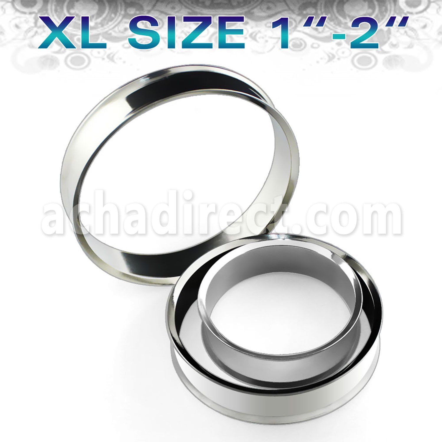 dpgxl xl high polished 316l steel double flared flesh tunnel