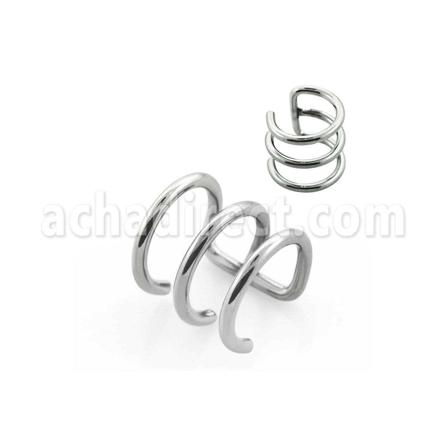 ecf3 surgical steel clip fake helix triple hoop