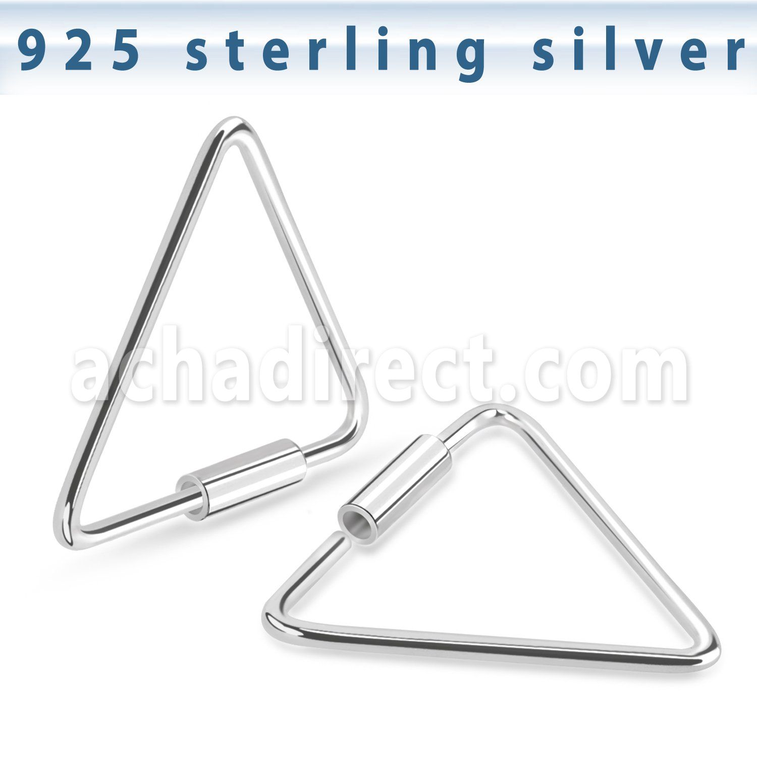 endt 925 sterling silver endless hoop triangle shape design