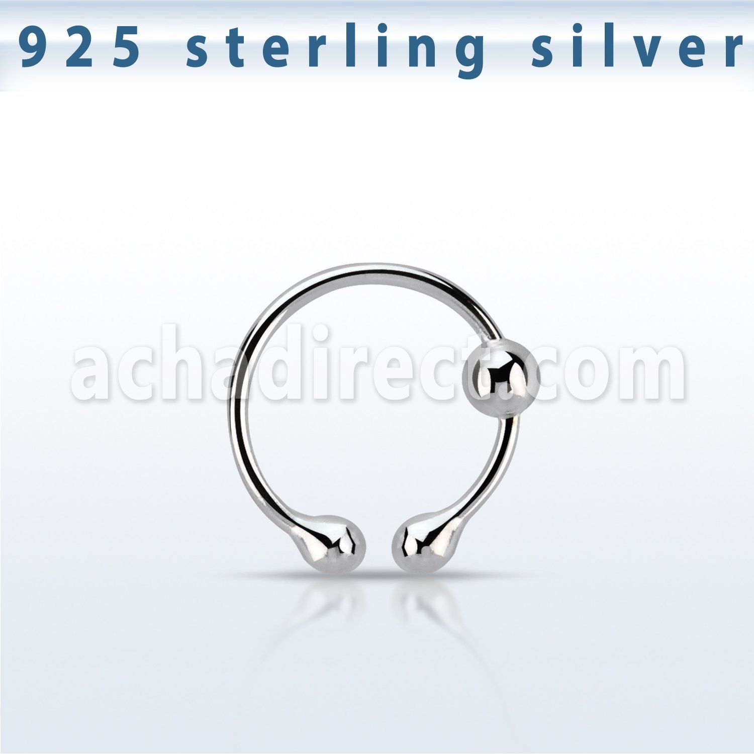 fns05 silver fake nose clip with 2mm ball diameter 8mm