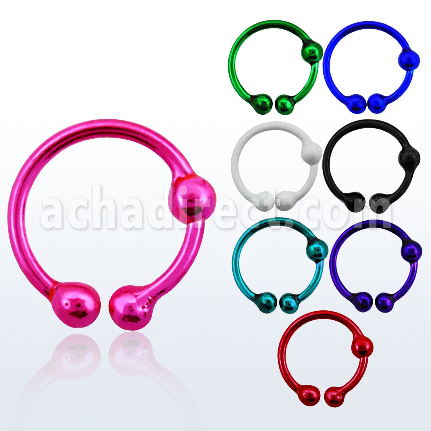 fns05p color silver fake nose clip with 2mm ball diameter 8mm