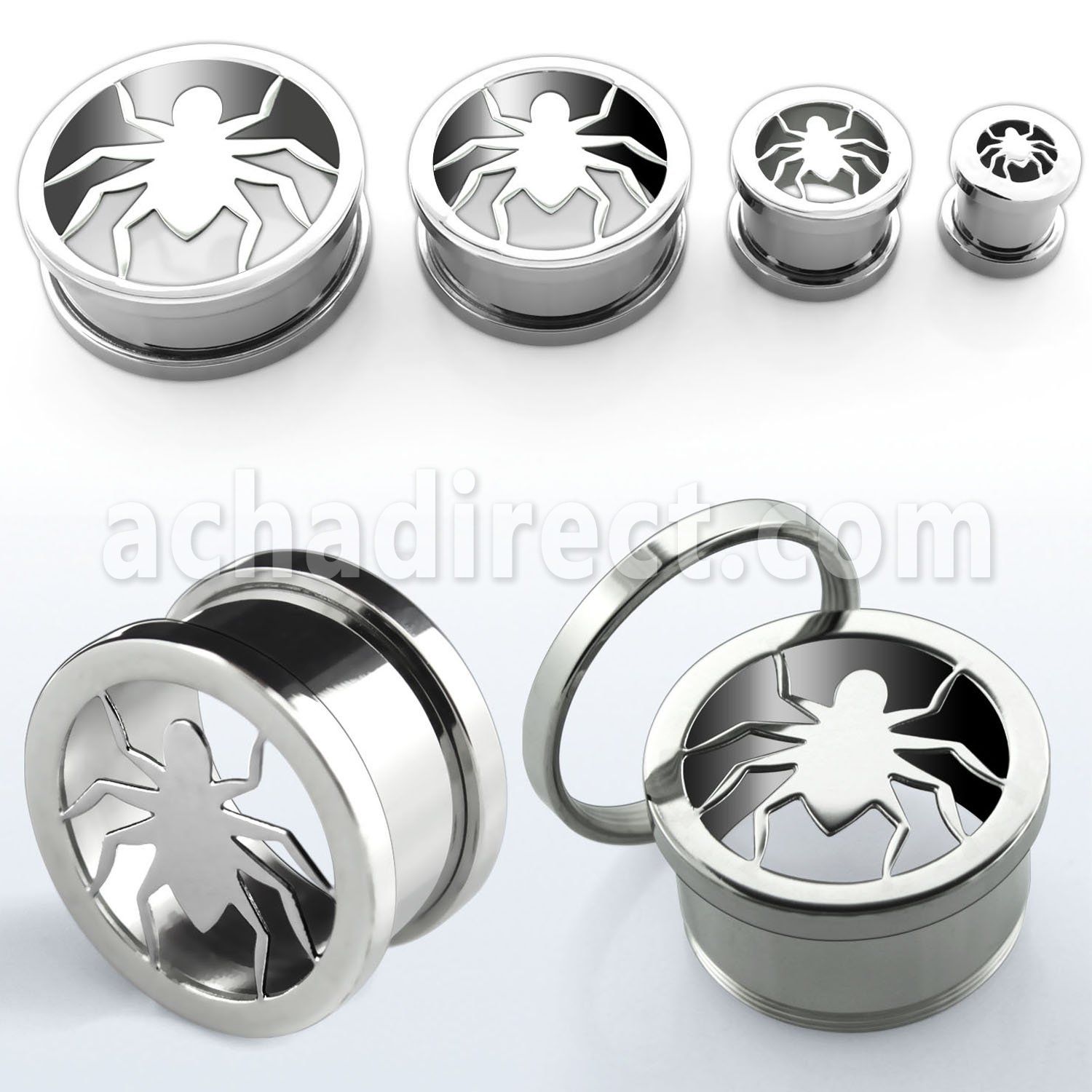 fspi high polished 316l steel screw fit tunnel with spider