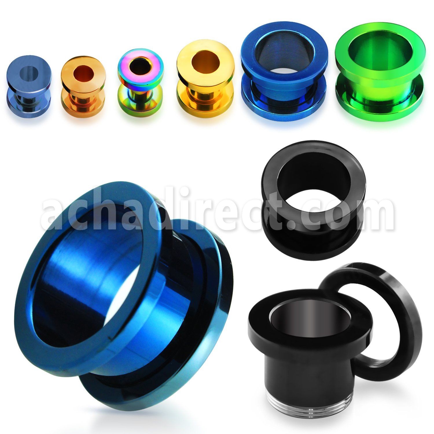 ftpg pvd plated surgical steel screw fit flesh tunnel