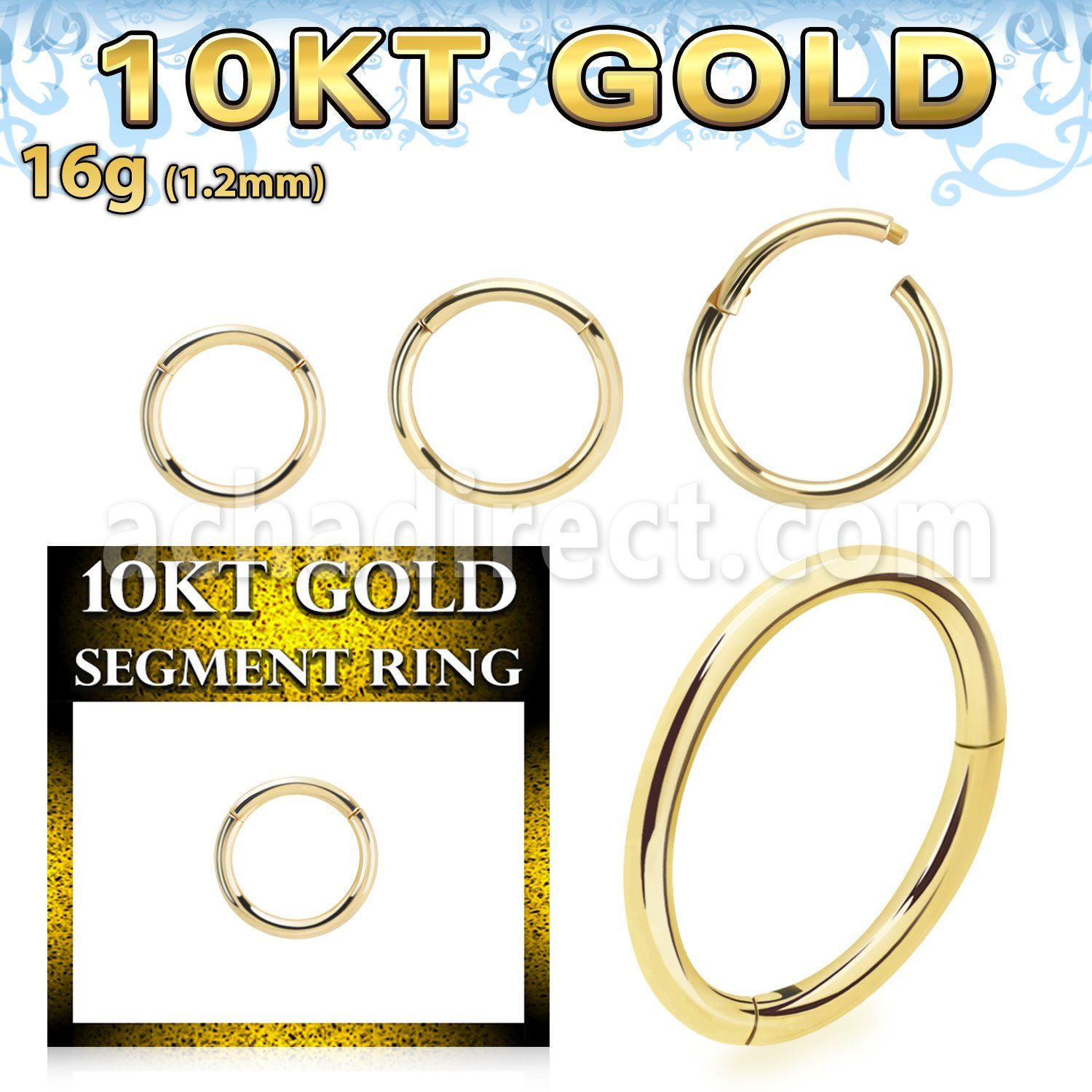 gisegh16 10k gold hinged segment ring 16g