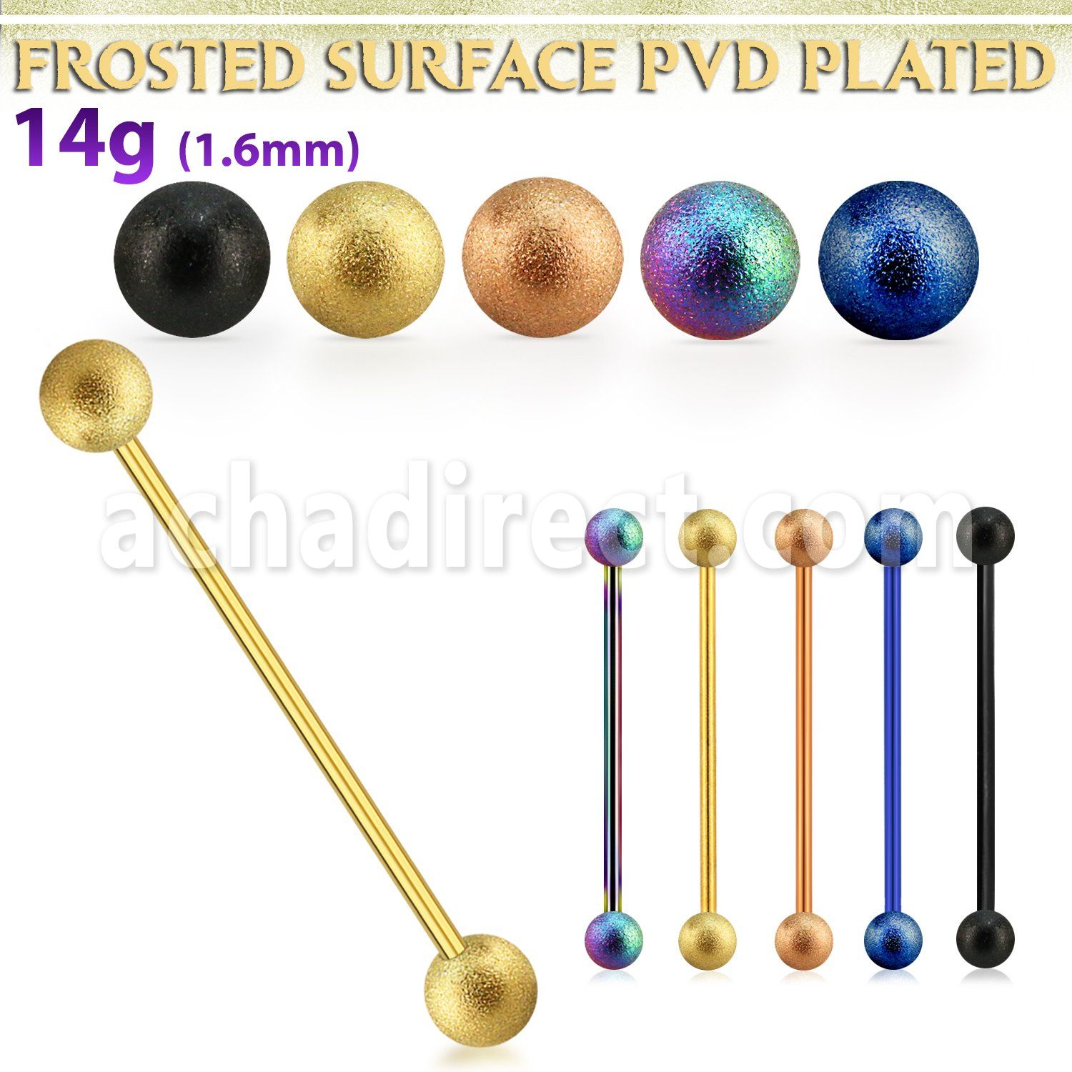 intfo5 anodized steel industrial barbell wmm frosted steel ball